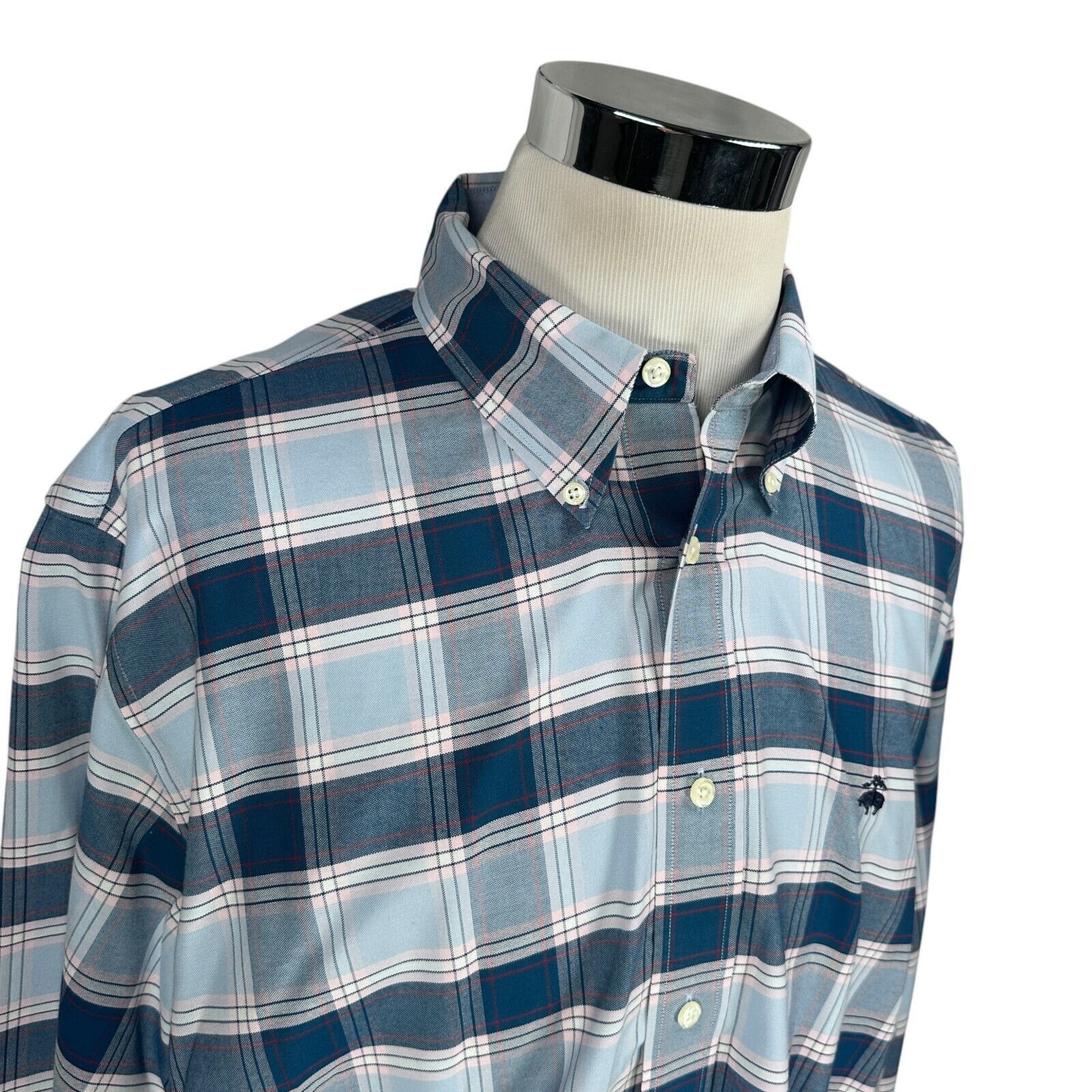 Brooks Brothers Brooks Brothers Oxford Shirt Men 2XL Blue Cotton Button Down Size US XXL / EU 58 / 5 - 2 Thumbnail