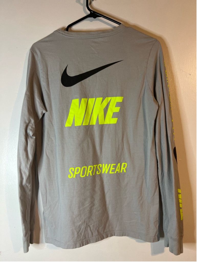 Nike Men's Nike Long Sleeve T-Shirt Size S Gray Size US S / EU 44-46 / 1 - 2 Thumbnail