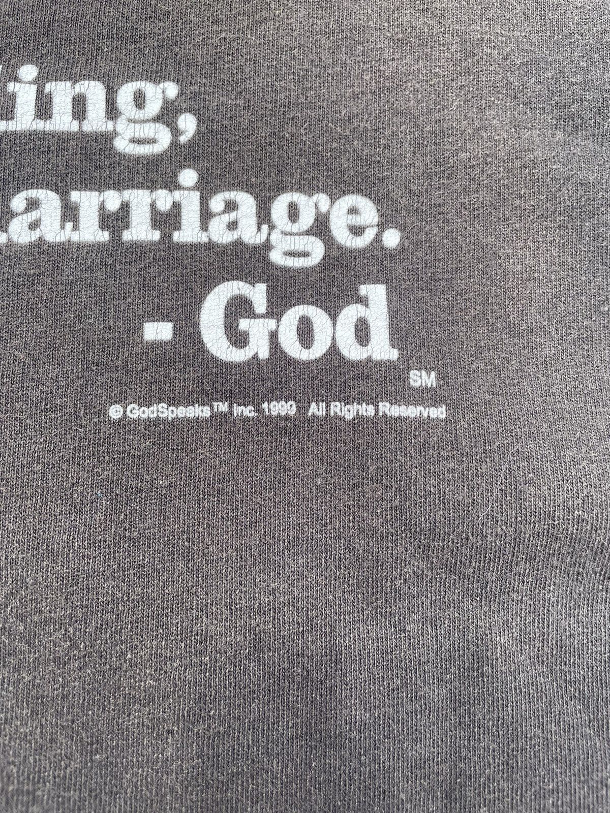 Japanese Brand × Vintage Vintage Godspeaks 1999 Slogan Black T-shirt Size US L / EU 52-54 / 3 - 3 Thumbnail