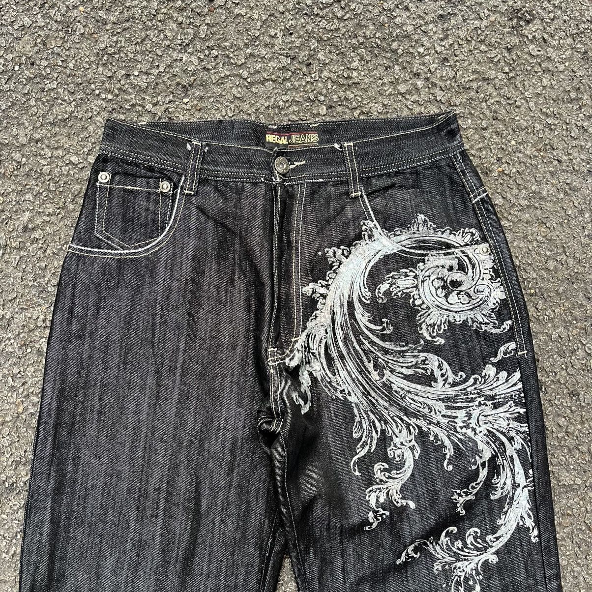 Coogi Crazy Y2K Regal Jeans Tribal Printed Denim Ed Hardy Pants Size US 32 / EU 48 - 4 Thumbnail