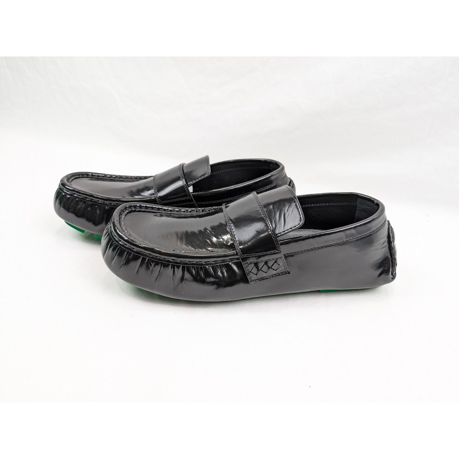 Bottega Veneta o1rshd1 Latex Lux Ride Loafers in Black-Parakeet Size US 11 / EU 44 - 18 Thumbnail