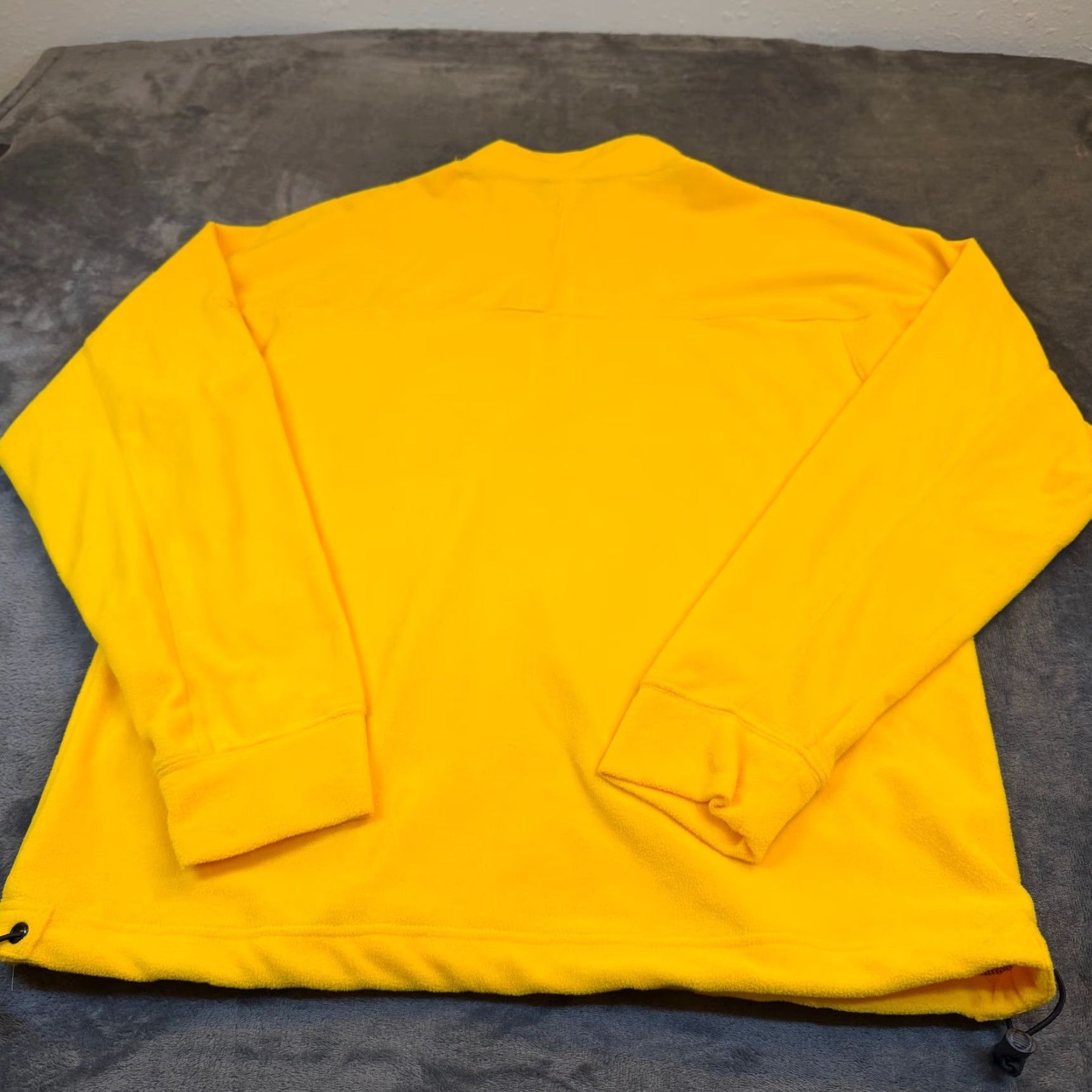 Old Navy Old Navy Fleece Pullover Mens Large Yellow Quarter Zip Adjustable Hem 1/4 Zip Pocket Mock Neck Sweater Casual Travel Hiking Size US L / EU 52-54 / 3 - 4 Thumbnail