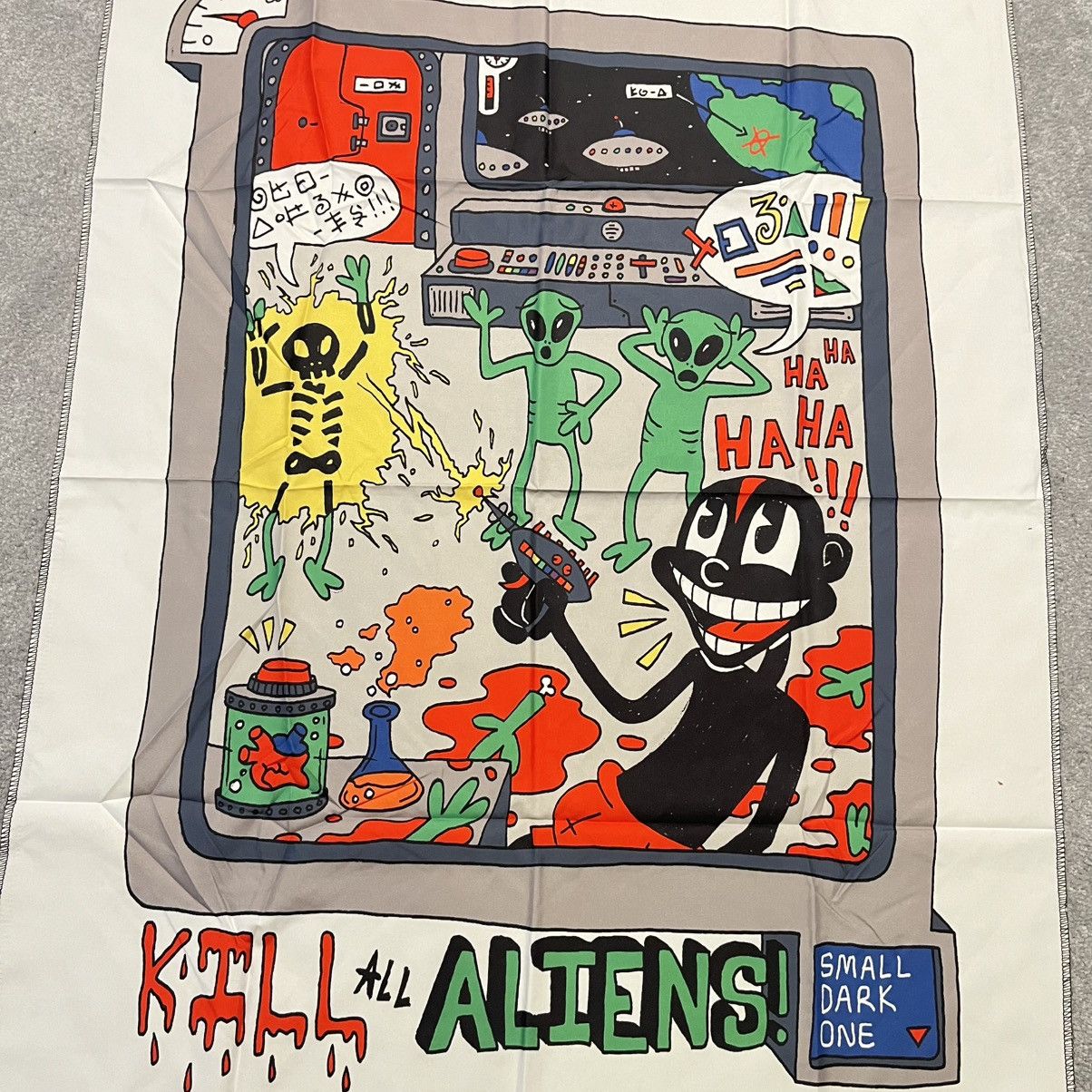 Plague Boulevard × Rap Tees New Lil Darkie Small Dark One Kill All Aliens Tapestry Rare Size ONE SIZE - 4 Thumbnail