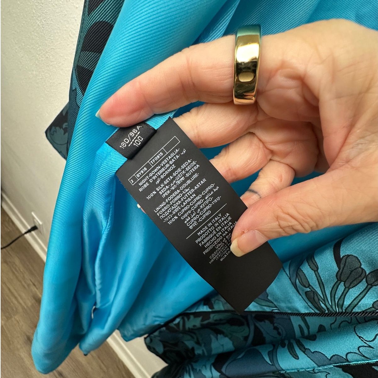 Tom Ford Tom Ford Floral Silk Twill Robe Blue/Teal Men M Tassel Belt Size US M / EU 48-50 / 2 - 19 Thumbnail