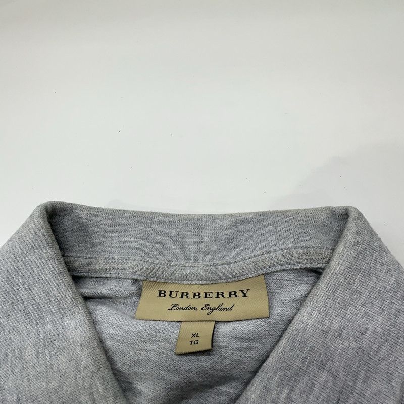 Burberry Burberry Gray Logo Embroidered Casual Polo Shirt 0079 Size US XL / EU 56 / 4 - 1 Thumbnail