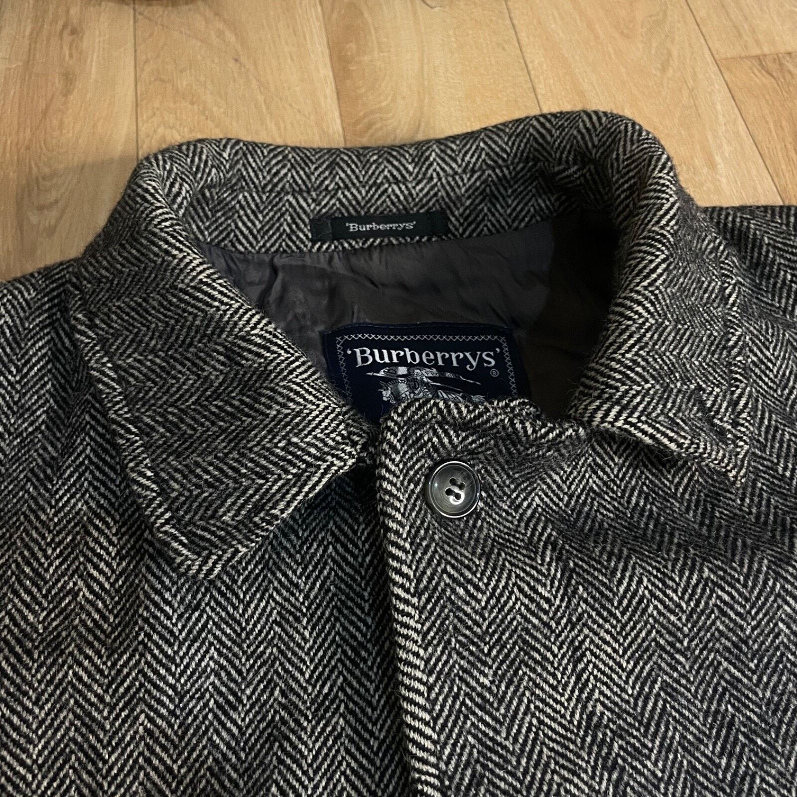 Burberry VINTAGE burberry trench coat tweed ALPACA WOOL overcoat mens Size US M / EU 48-50 / 2 - 6 Thumbnail