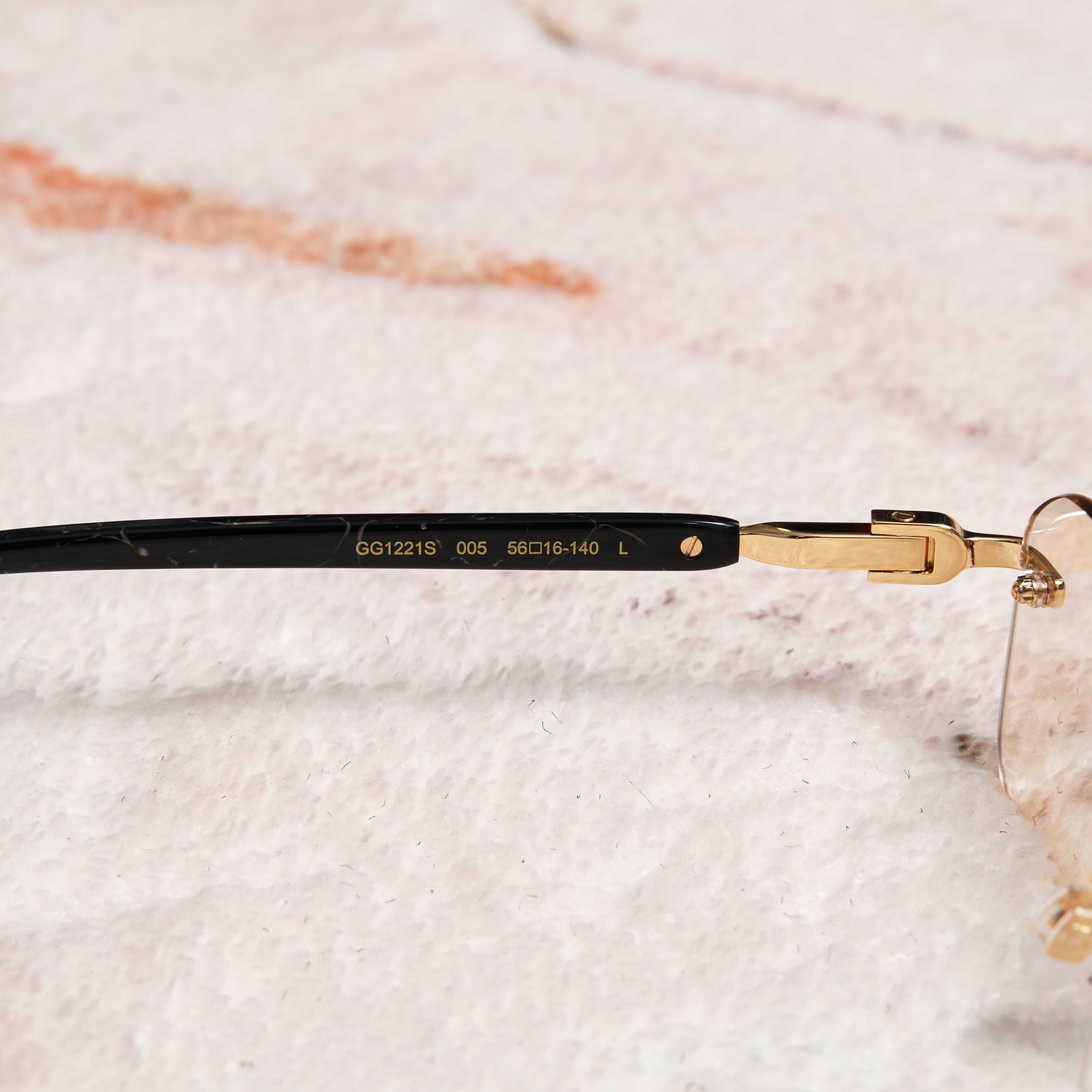 Gucci GUCCI GG1221S 005 Sunglasses GOLD Size ONE SIZE - 5 Thumbnail