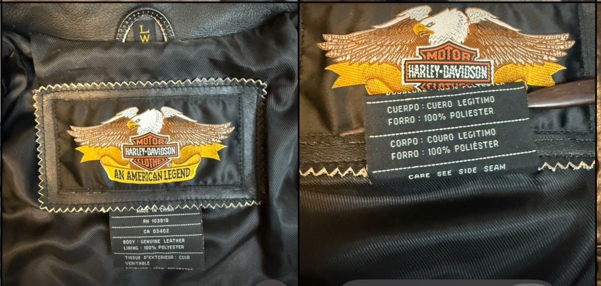 Harley Davidson Woman’s Harley Davidson Trucker/Motoclcle Jacket Blk Lg VTG Size L / US 10 / IT 46 - 24 Thumbnail