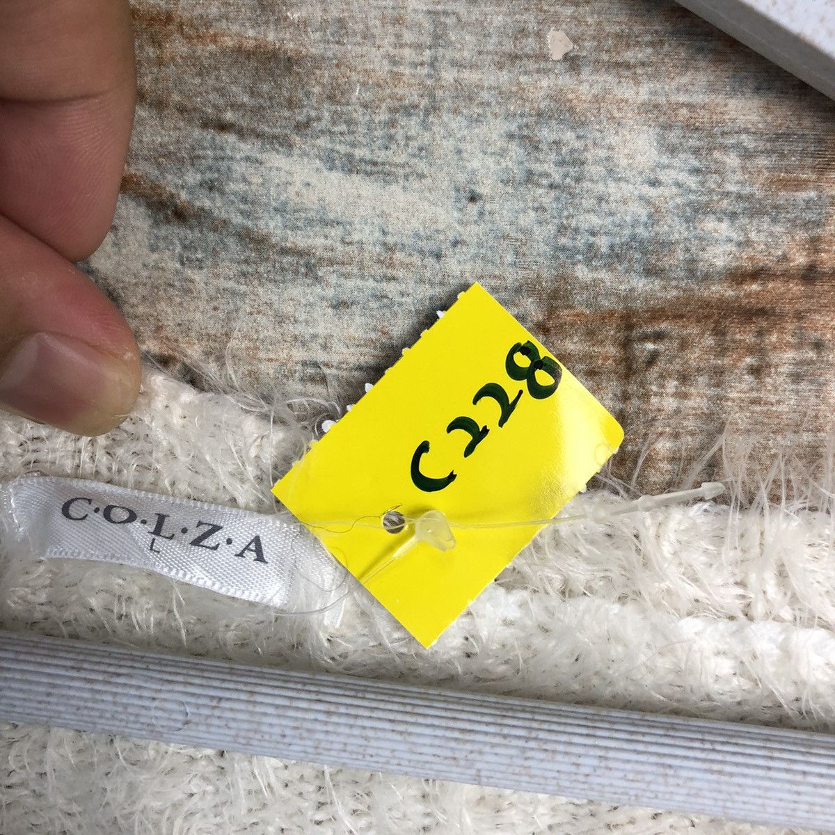 Homespun Knitwear × Japanese Brand DLL Colza White mohair shaggy fur Knitwear #C228 Size S / US 4 / IT 40 - 10 Thumbnail