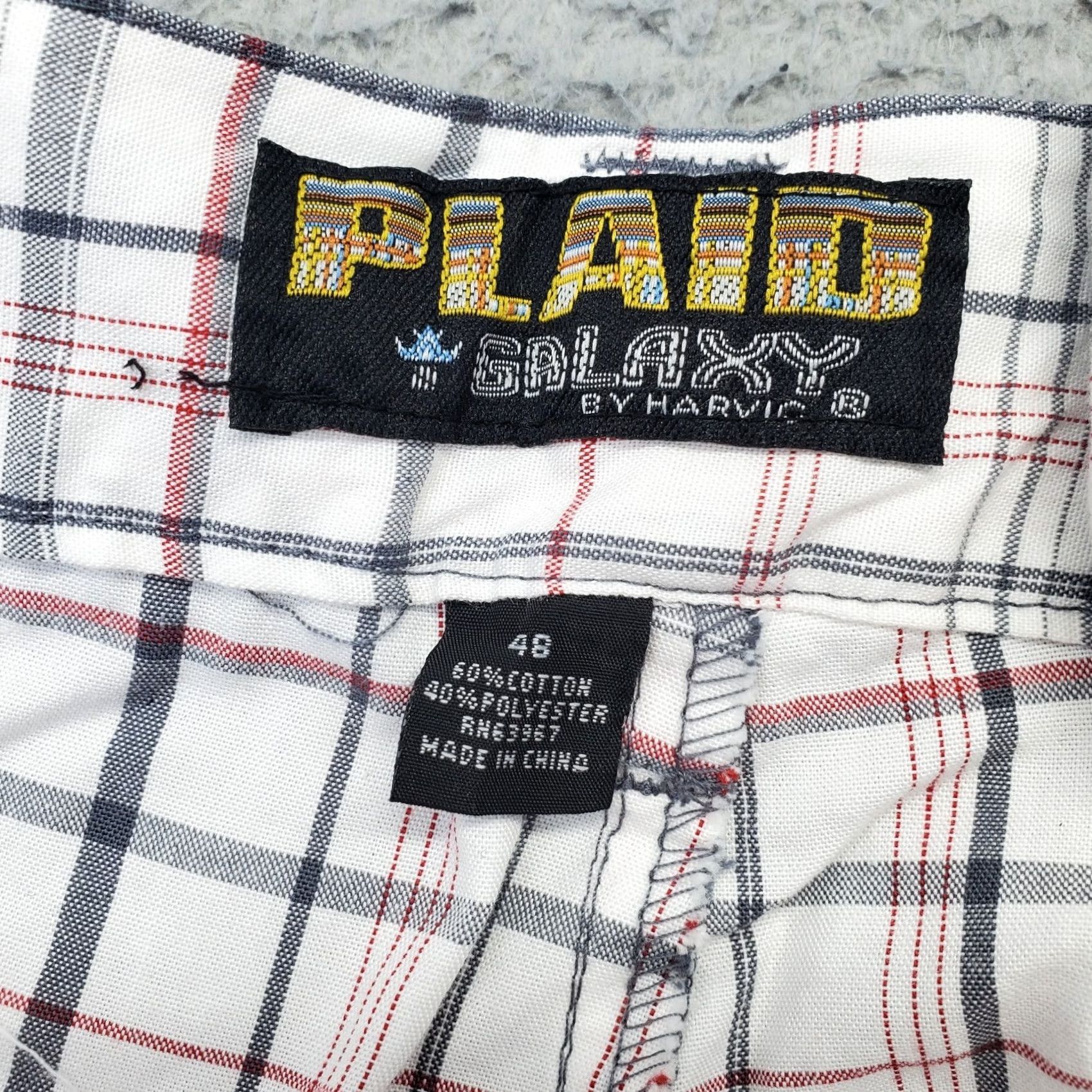 Vintage Galaxy Mens Cargo Shorts Size 48 Multi Plaid Flat Front Belted Waist Size US 32 / EU 48 - 7 Thumbnail