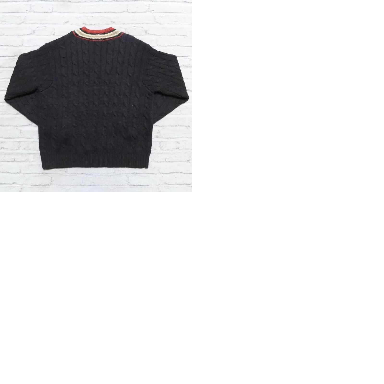 Hanes Vintage Ralph Lauren Polo by Ralph Lauren V-Neck Knit Sweater Shirt XL Black Mens VIA Size US XL / EU 56 / 4 - 10 Thumbnail