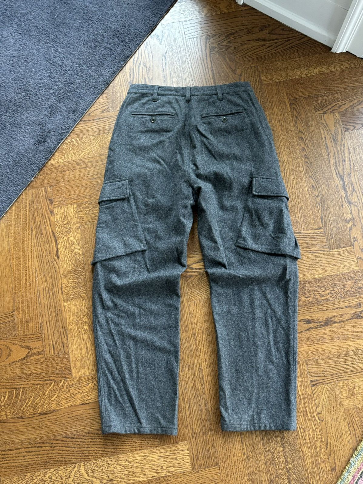 DKNY × Donna Karan × Vintage 1990s DKNY Vintage Cargo Pants Heavyweight Wool 2000s 90s Size US 31 - 16 Thumbnail