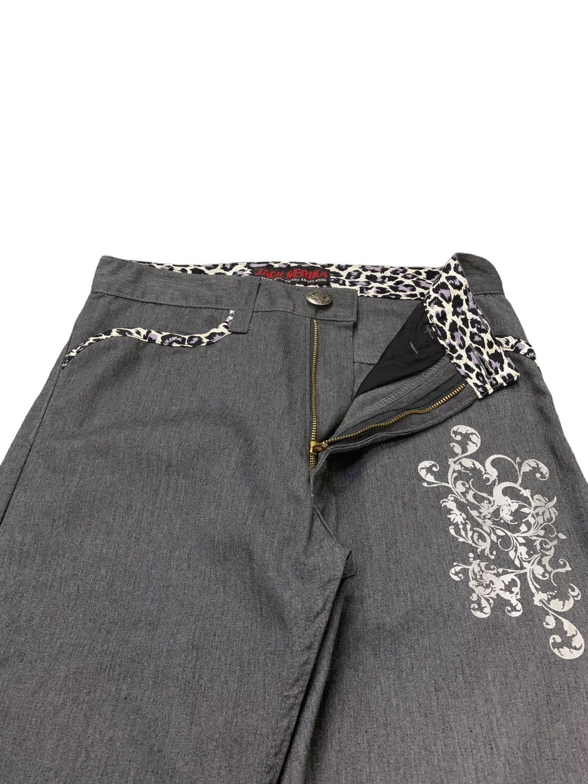 14th Addiction × Hysteric Glamour × KMRii Jack Serika Japan Rockabilly Skull Crafted Pants Size US 30 / EU 46 - 10 Thumbnail