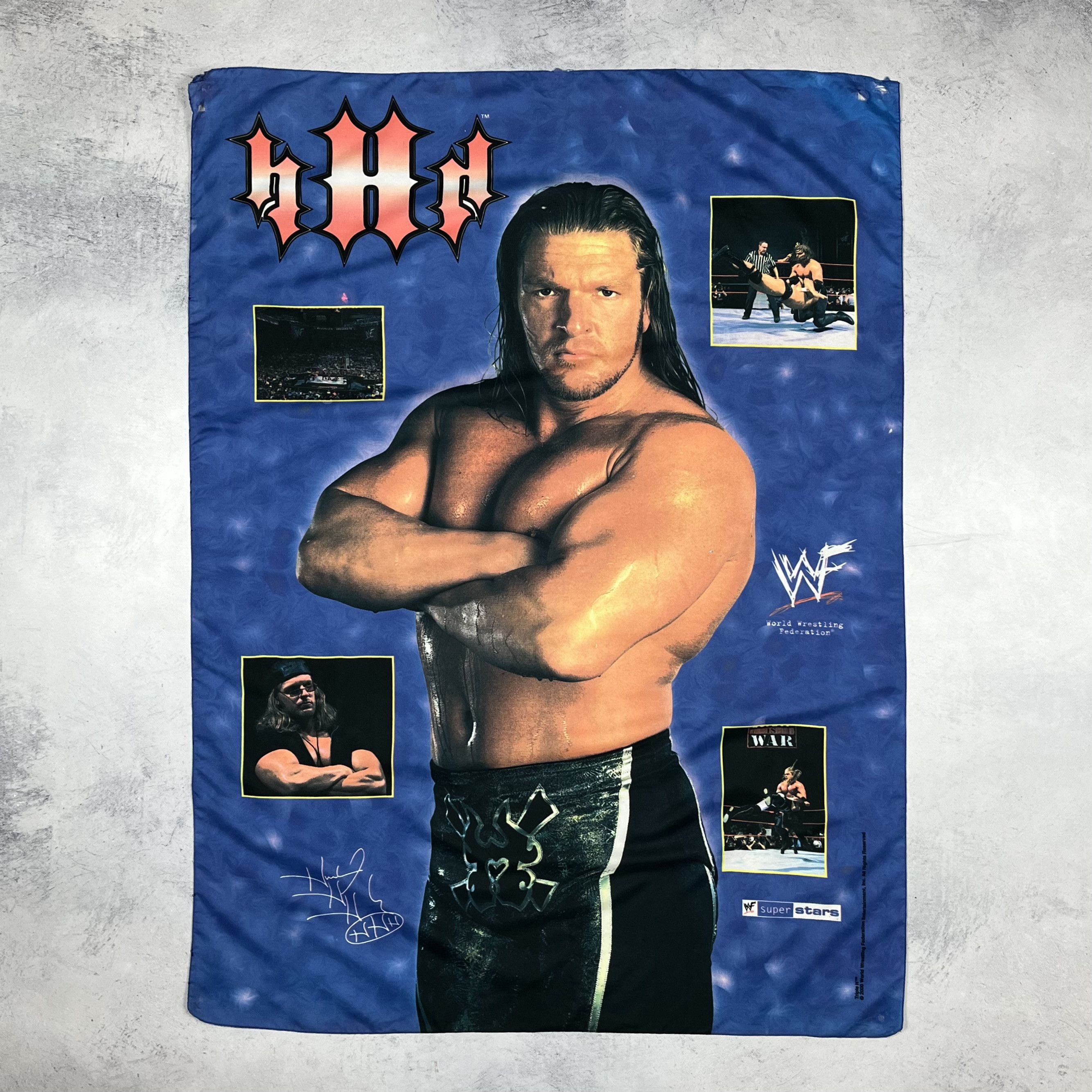 WWF Vintage Triple H WWF Superstars Flag Poster Tapestry 2000’s Size ONE SIZE - 1 Thumbnail