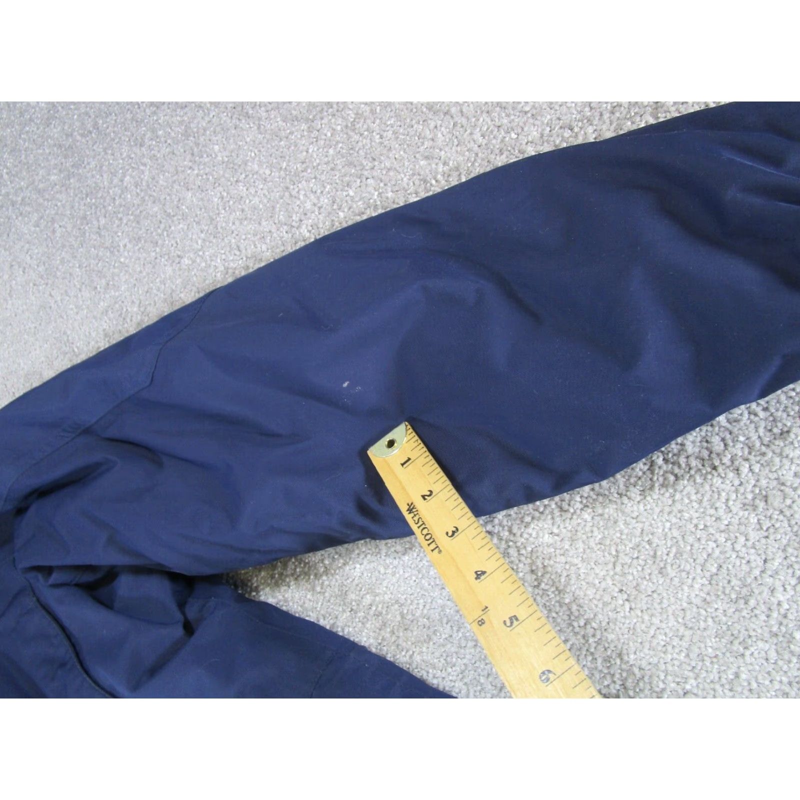 Vintage L.L. Bean Jacket Mens Small Blue Windbreaker Nylon Softshell Mid-Length Standing Collar Regular Fit Size US S / EU 44-46 / 1 - 5 Thumbnail