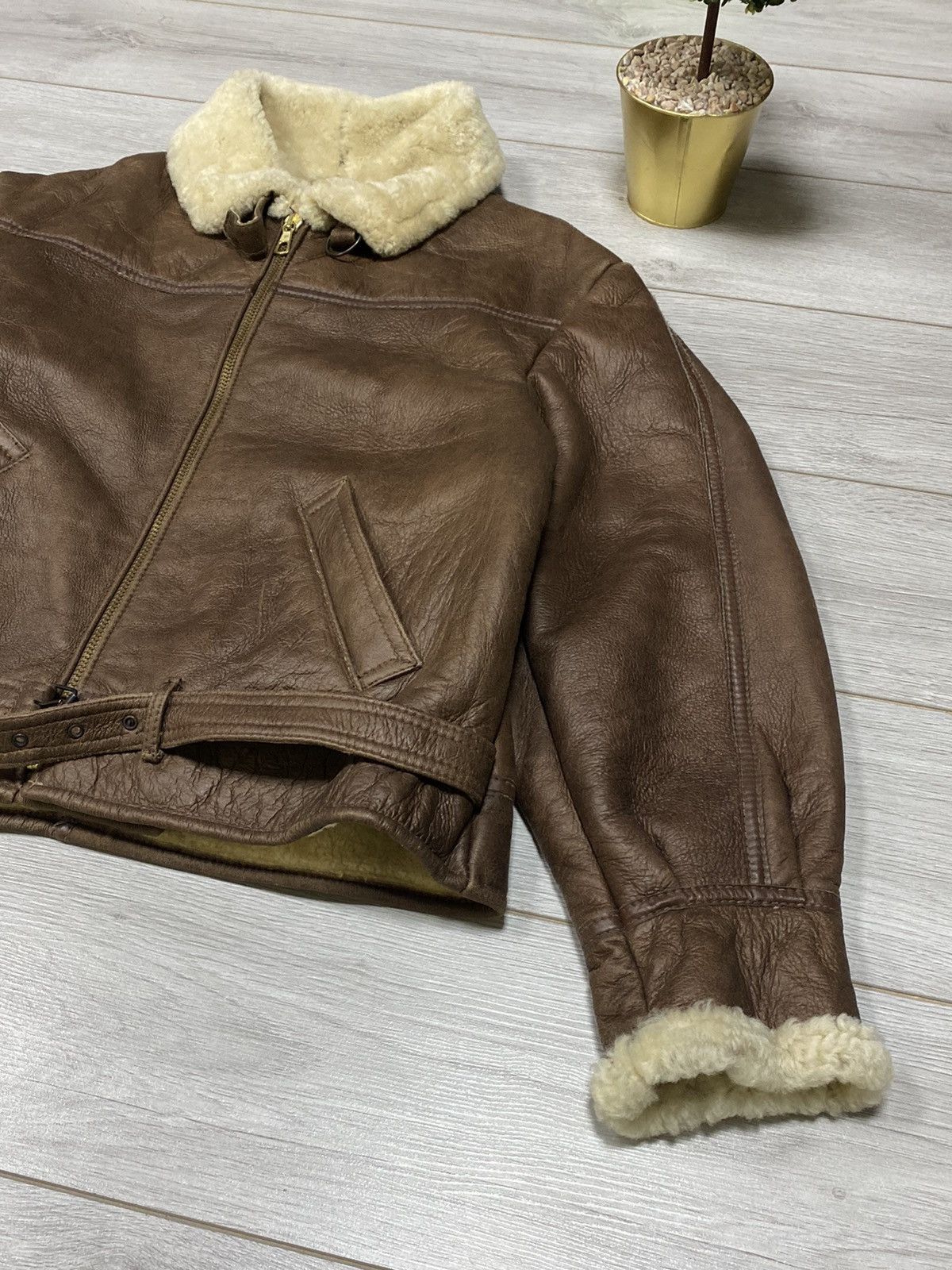Other 🔥SHEEPSKIN COAT LEATHER TYPE B-3 AVIATION JACKET Size US L / EU 52-54 / 3 - 6 Thumbnail