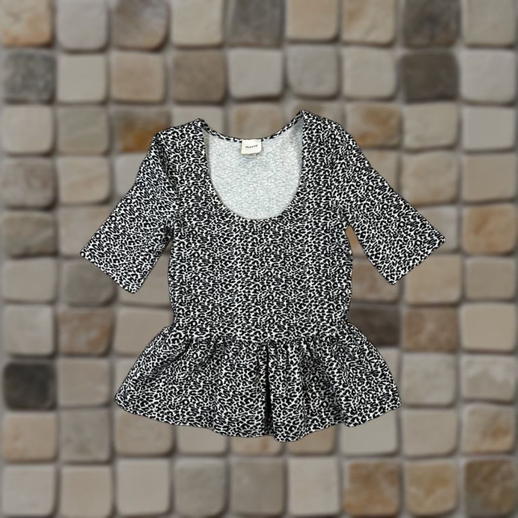 Vintage Maeve Shirt Womens Xxs Black White Knit Blouse Size XXS / US 00 / IT 34 - 1 Thumbnail