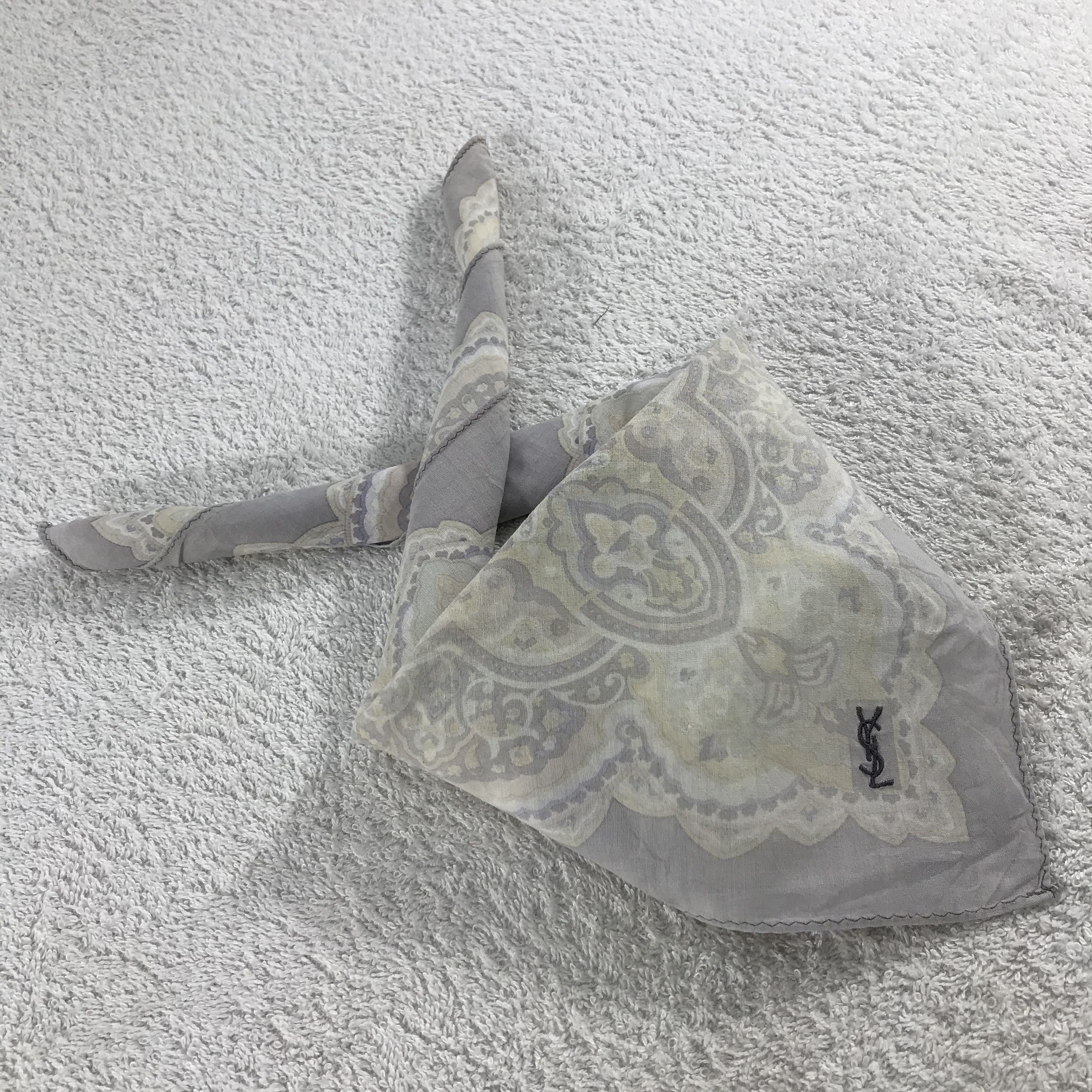 Vintage × Yves Saint Laurent Yves Saint Laurent Bandana / Handkerchief /Neckerchief -S065 Size ONE SIZE - 4 Thumbnail