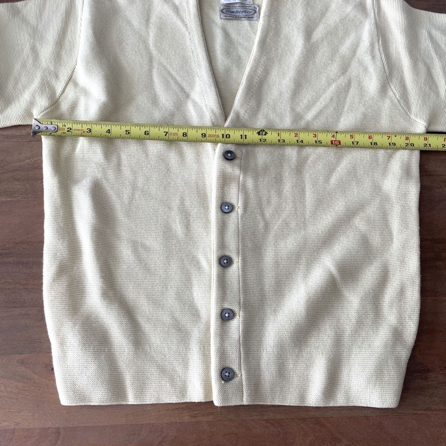 Vintage VINTAGE Minks Suburban Fisherman Cardigan Yellow Australian Wool 1960s Sz M Size M / US 6-8 / IT 42-44 - 5 Thumbnail