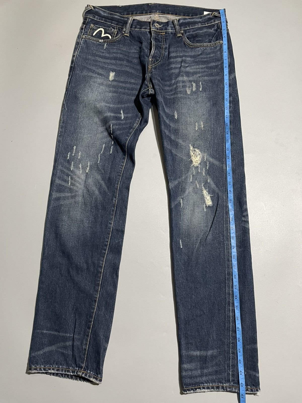 Evisu Evisu Genes Seagull Selvedge Distressed Denim Jeans Size US 34 / EU 50 - 13 Thumbnail