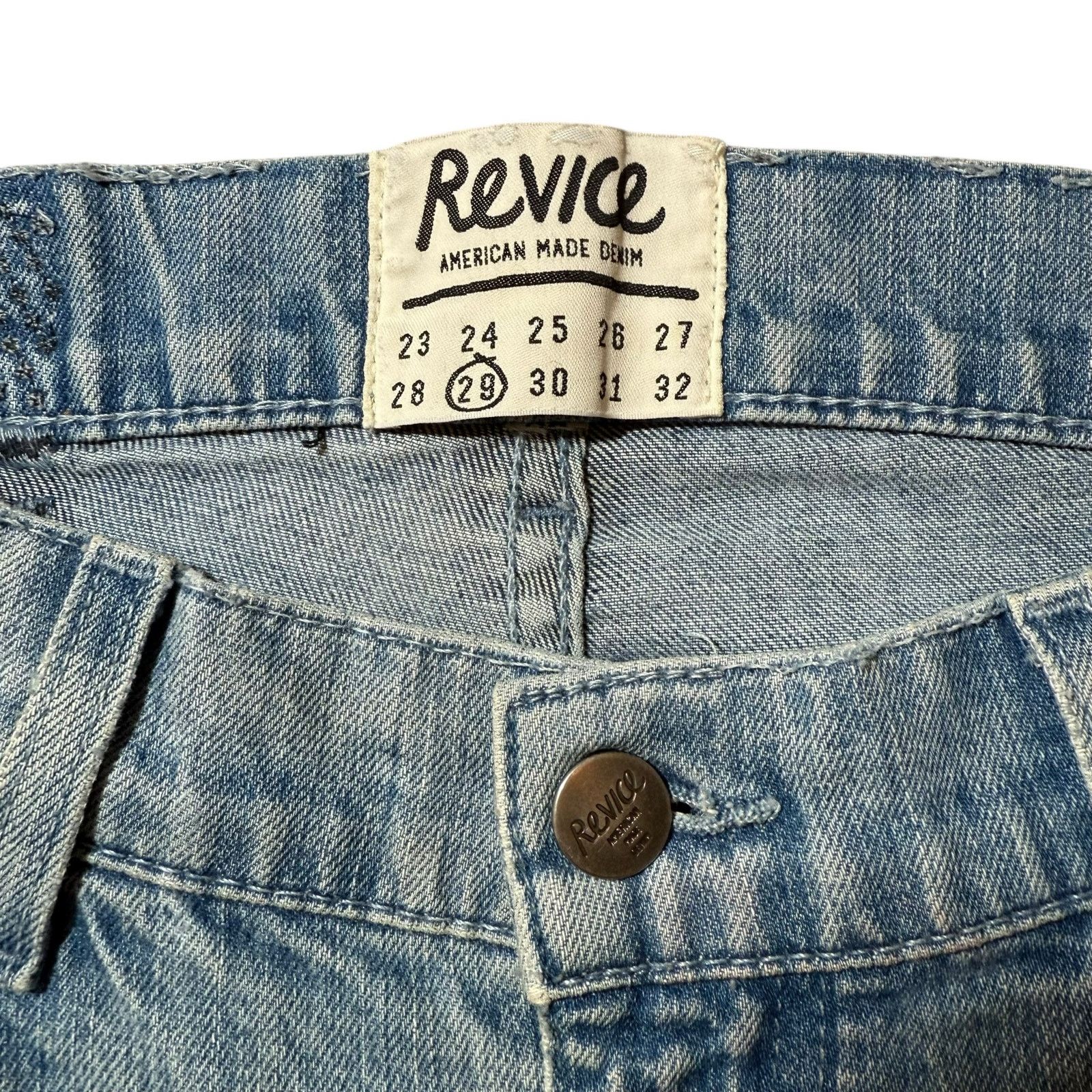 Other REVICE Two Tone Ankle Blue Jeans Distressed Raw Hem Size 29 Size 30" / US 8 / IT 44 - 3 Thumbnail