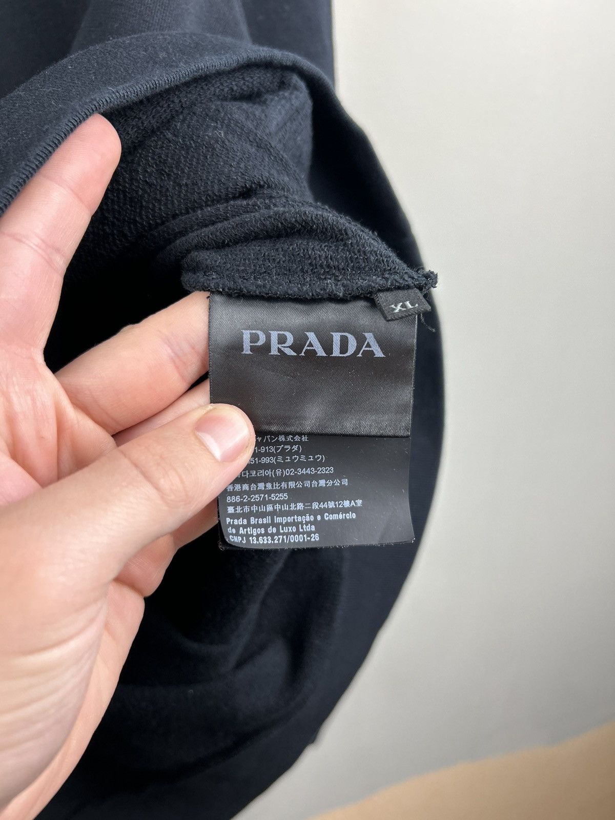 Prada Prada Hoodie Black Tab Size US XL / EU 56 / 4 - 14 Thumbnail