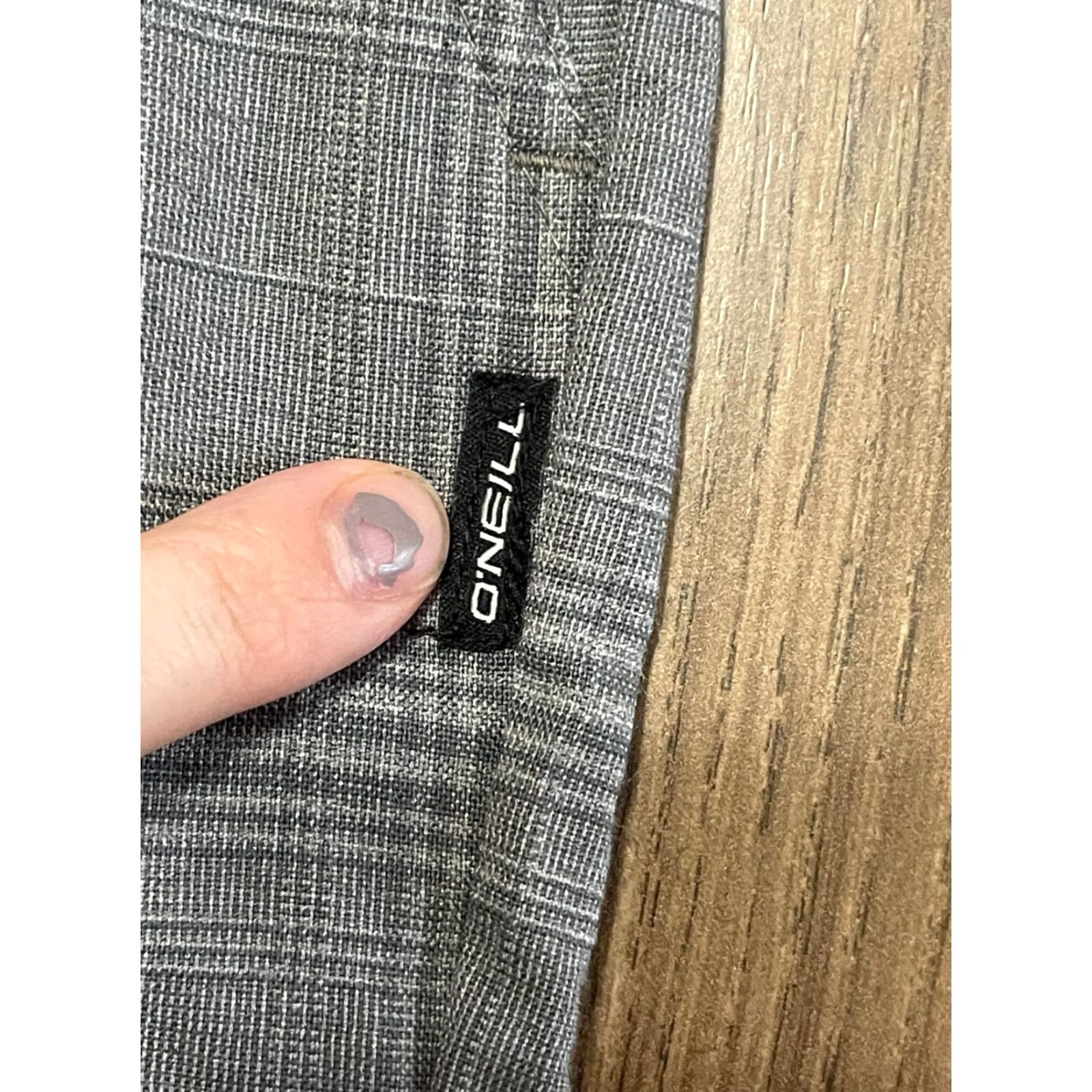 O'Neill O'Neill Men's Shorts Plaid Gray Regular Fit 36 Casual Chino Flat Front Free Return Mens Size US 36 / EU 52 - 7 Thumbnail