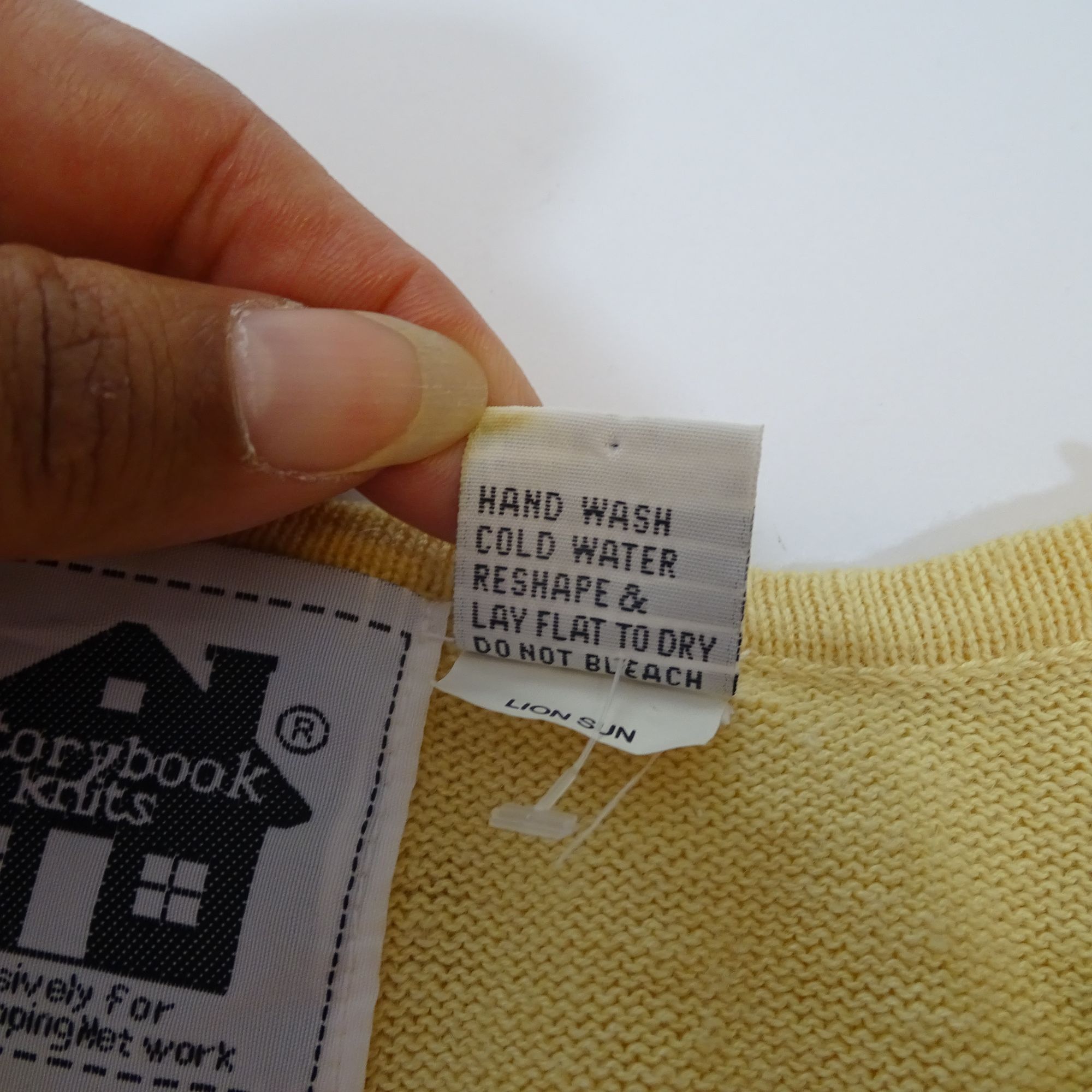 Vintage Vtg Storybook Knits Yellow Beaded Lion Tunic Knit Sweater Size XL / US 12-14 / IT 48-50 - 6 Thumbnail