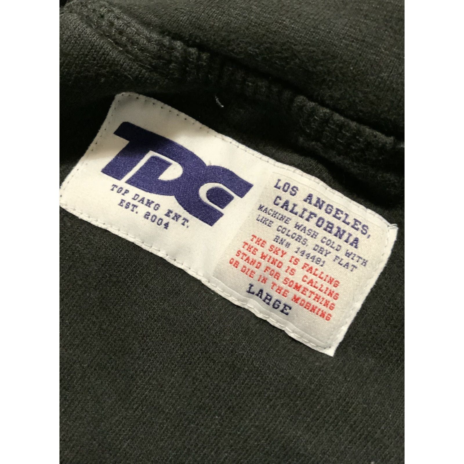 Vintage TDE Top Dawg Entertainment Kendrick Lamar Black Fleece Jogger Sweatpants L Mens Size US L / EU 52-54 / 3 - 6 Thumbnail