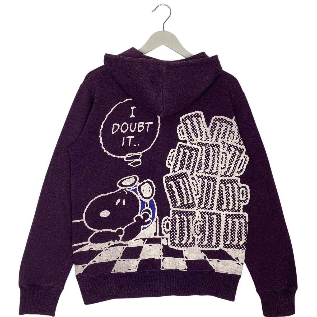 Vintage Vintage Peanuts Printed Hoodie Sweater Purple Jumper Size M Size US M / EU 48-50 / 2 - 5 Thumbnail