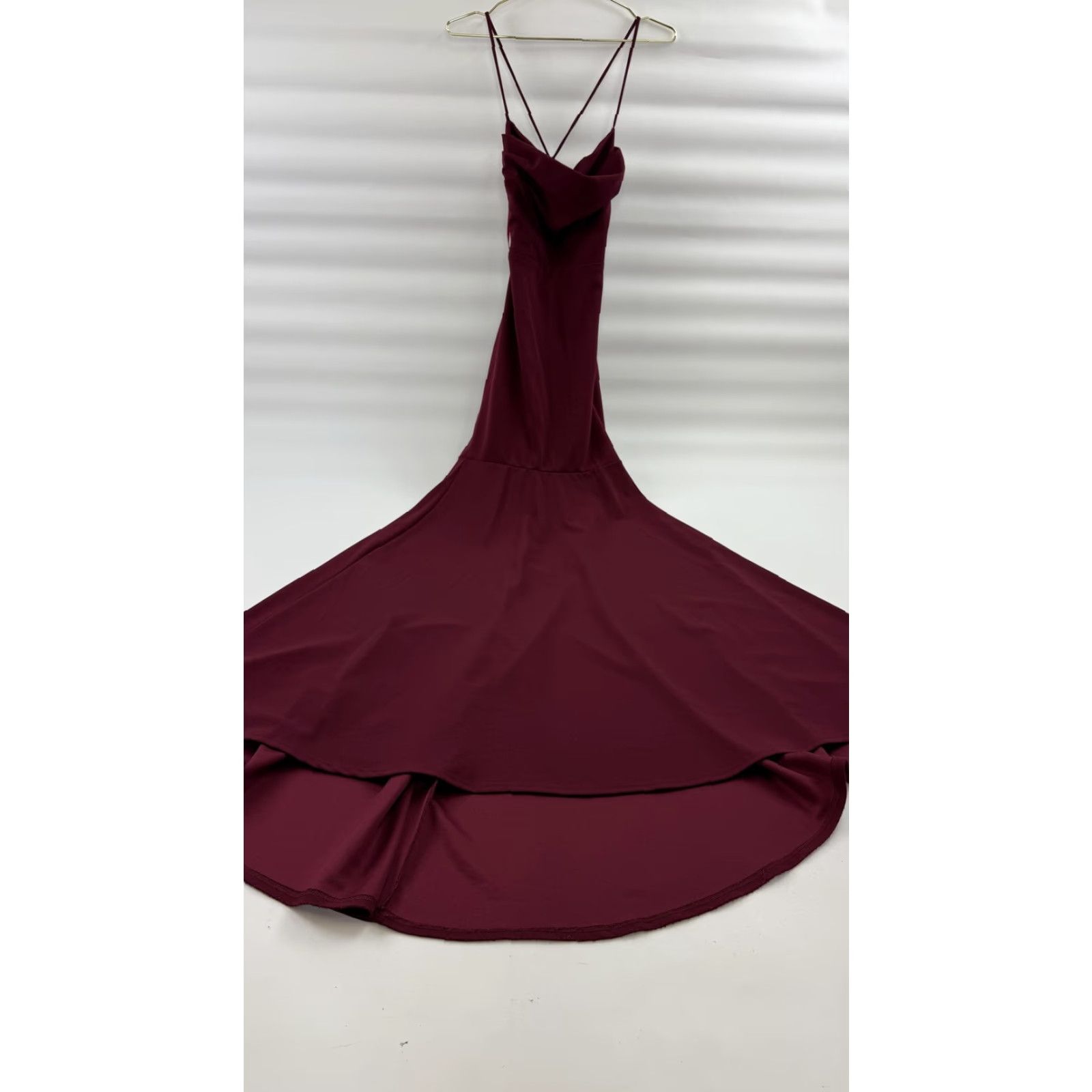 Vintage Windsor Dress Womens Small Burgundy Maxi Gown Spaghetti Strap Elegant Formal Size S / US 4 / IT 40 - 2 Thumbnail