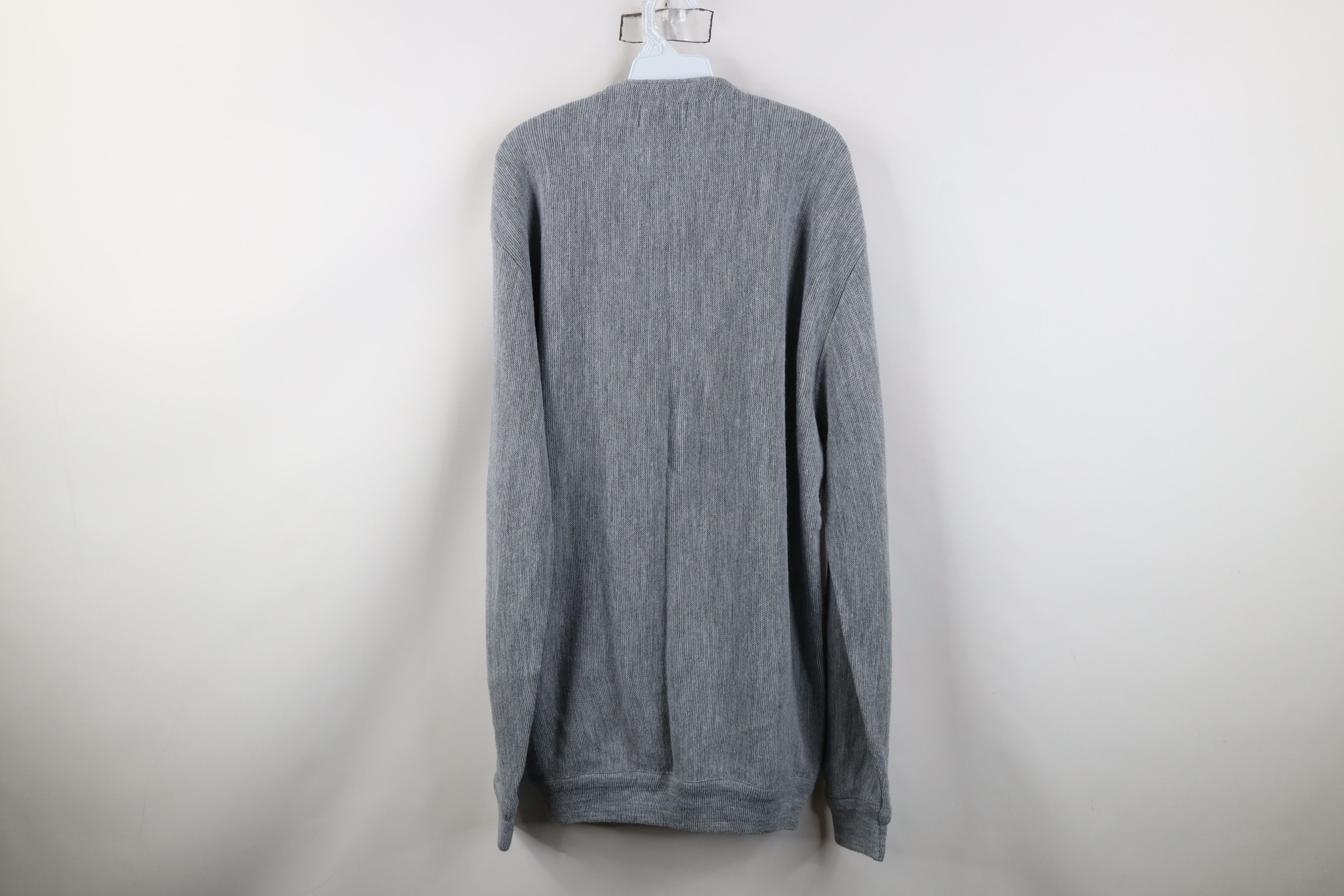 Vintage Vintage 70s Streetwear Cobain Knit Cardigan Sweater Gray USA Size US XXL / EU 58 / 5 - 9 Thumbnail