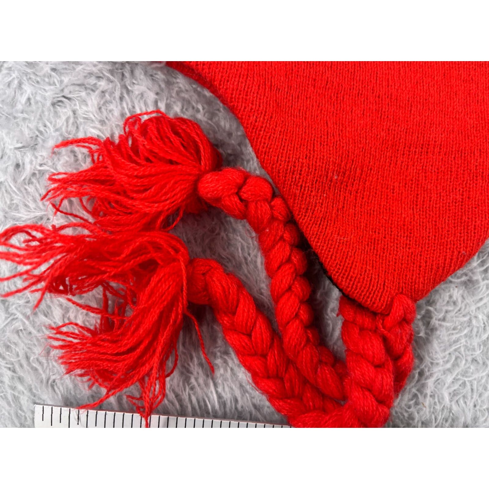 Logo 7 Ignite Beanie Hat Adult One Size Red Logo Acrylic Ear Flaps Pom Adjustable Unisex Outdoors Winter Ski 90s Theme Mens Womens Size ONE SIZE - 2 Thumbnail