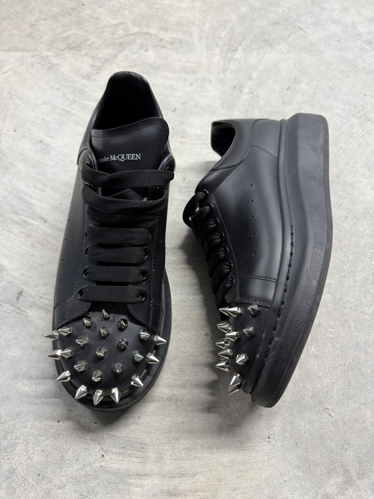 Alexander McQueen Alexander McQueen Leather Studded Sneakers Size US 11 / EU 44 - 1 Thumbnail