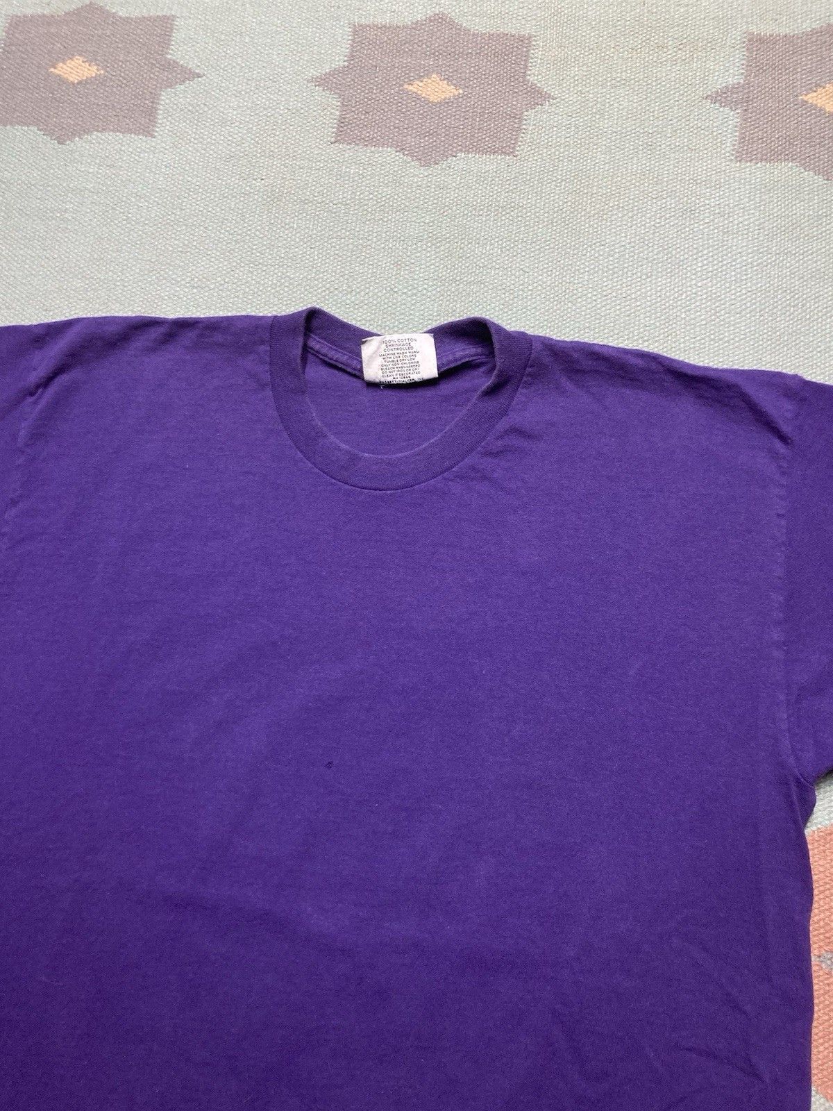 Lee × Vintage Vtg 90s blank t shirt dark purple lee total cotton USA XL Size US XL / EU 56 / 4 - 2 Thumbnail