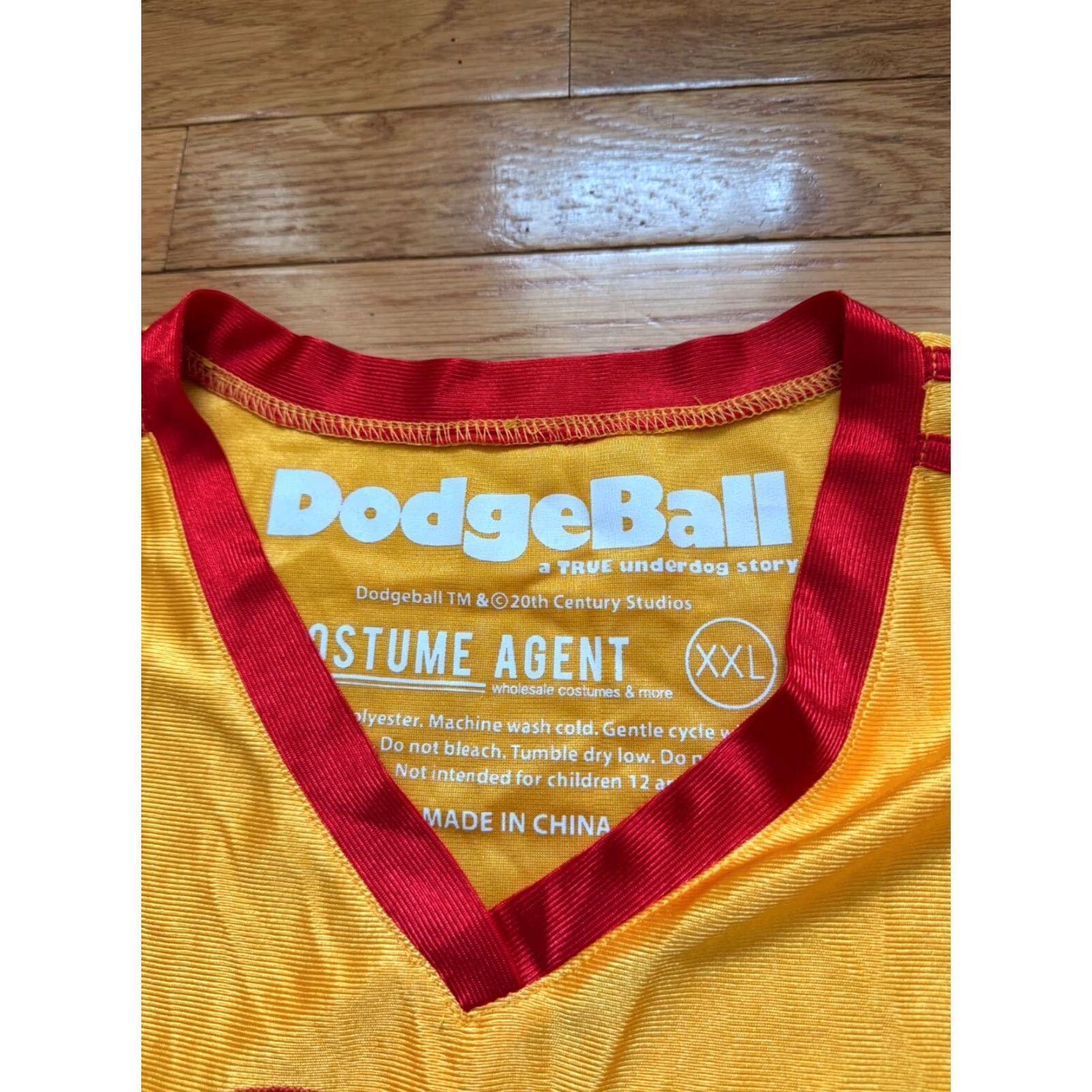 Vintage Dodgeball Jersey Gold XXL Mens Costume Agent 2XL - Funny Halloween Costume Jersey Gold Size US XXL / EU 58 / 5 - 4 Thumbnail
