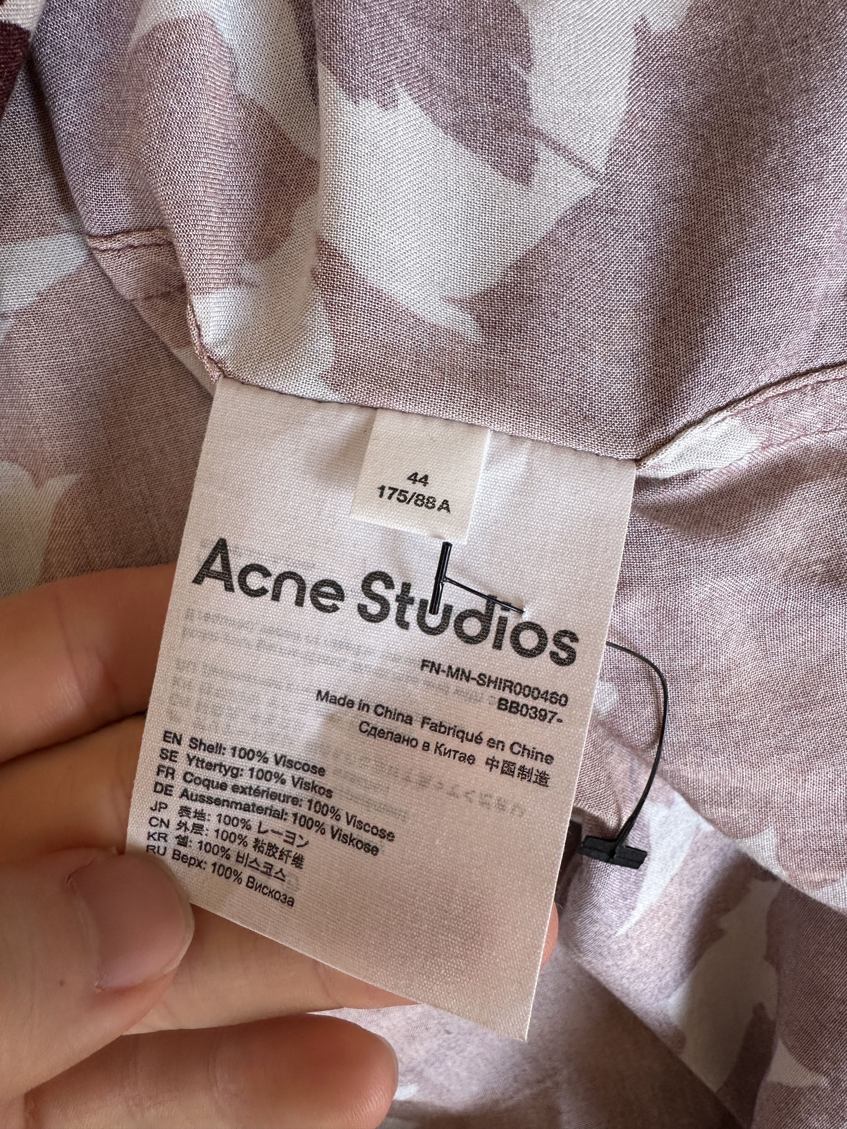 Acne Studios Acne Studios Leaves Camp Collar Shirt Size US M / EU 48-50 / 2 - 4 Thumbnail