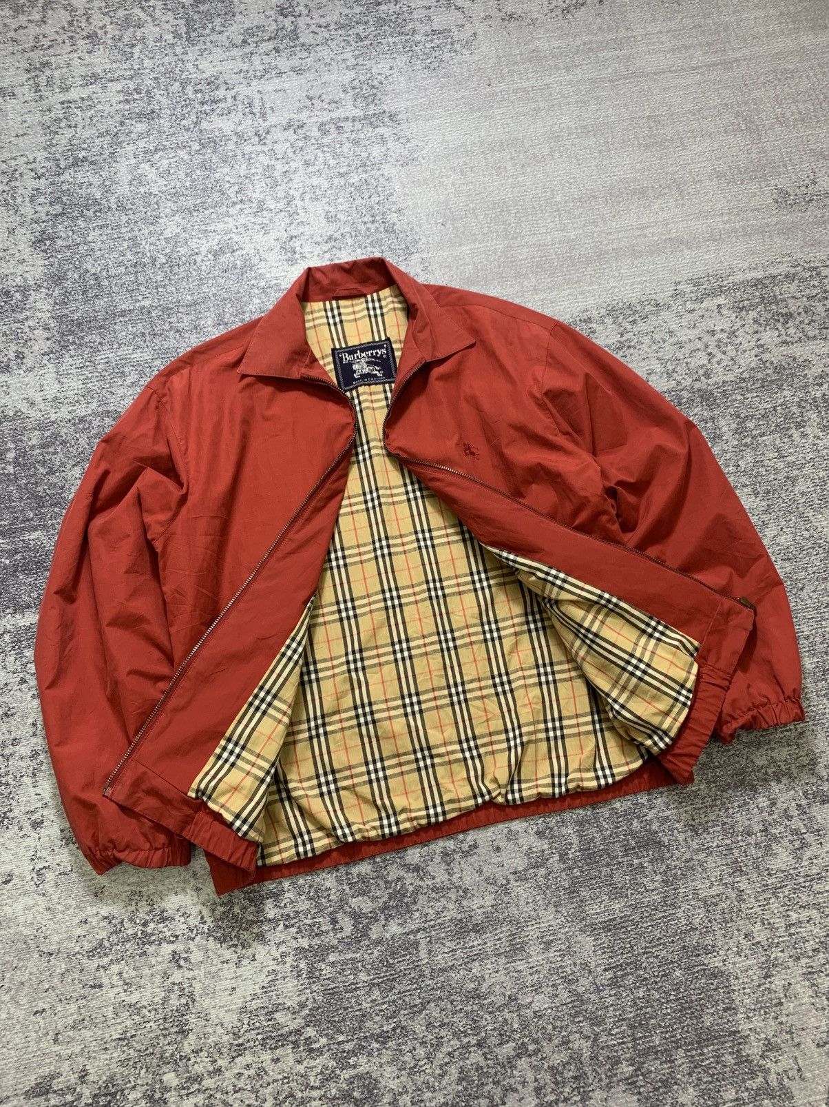 Burberry Prorsum Vintage Burberry Bomber Jacket Nova Check Red Size US M / EU 48-50 / 2 - 1 Thumbnail
