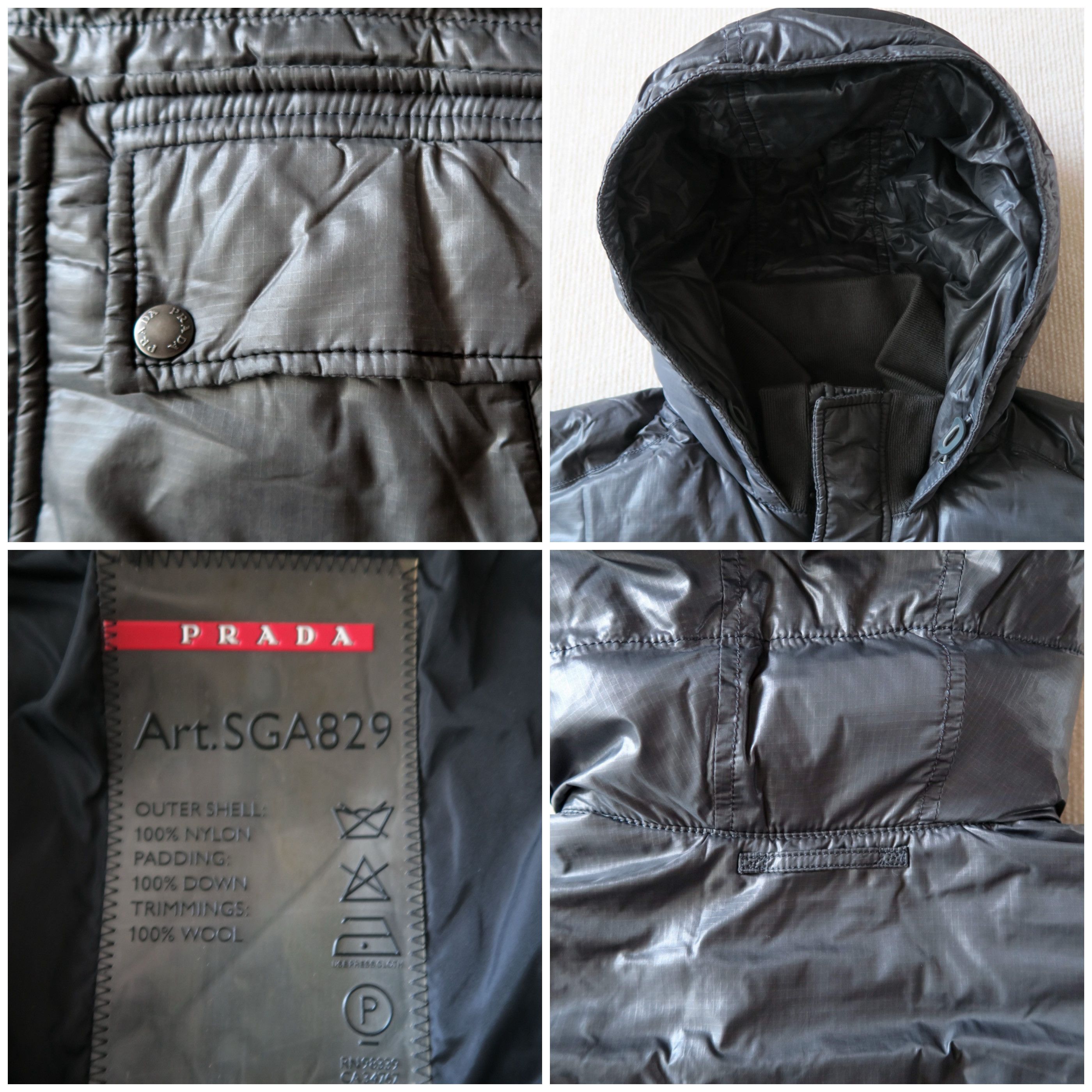 Prada Prada Quilted Puffer Down Hooded Jacket (Art. SGA829) Size US L / EU 52-54 / 3 - 10 Thumbnail