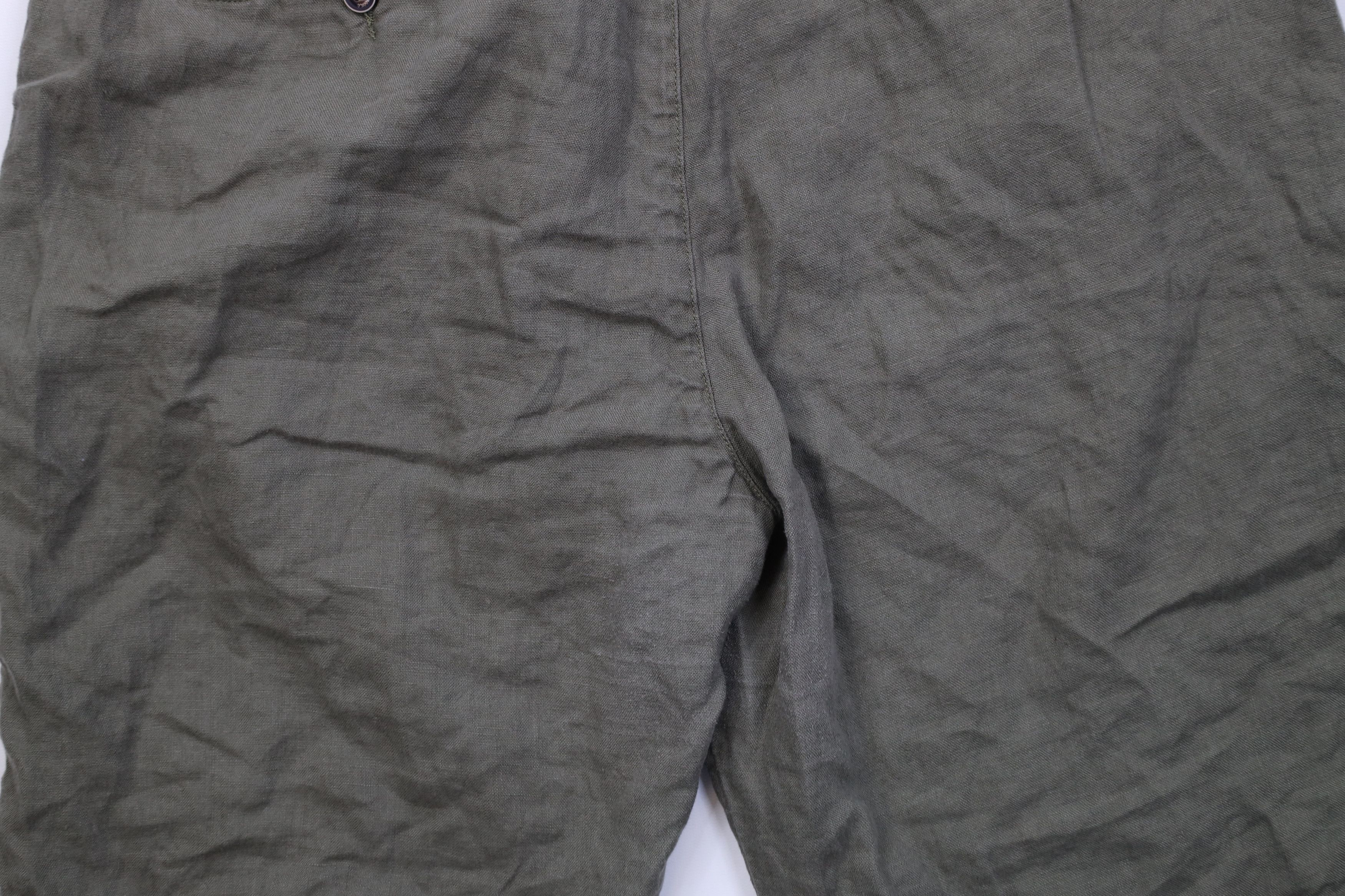Vintage Vintage Y2K Streetwear Pure Linen Harem Beach Shorts Green Size US 40 / EU 56 - 11 Thumbnail