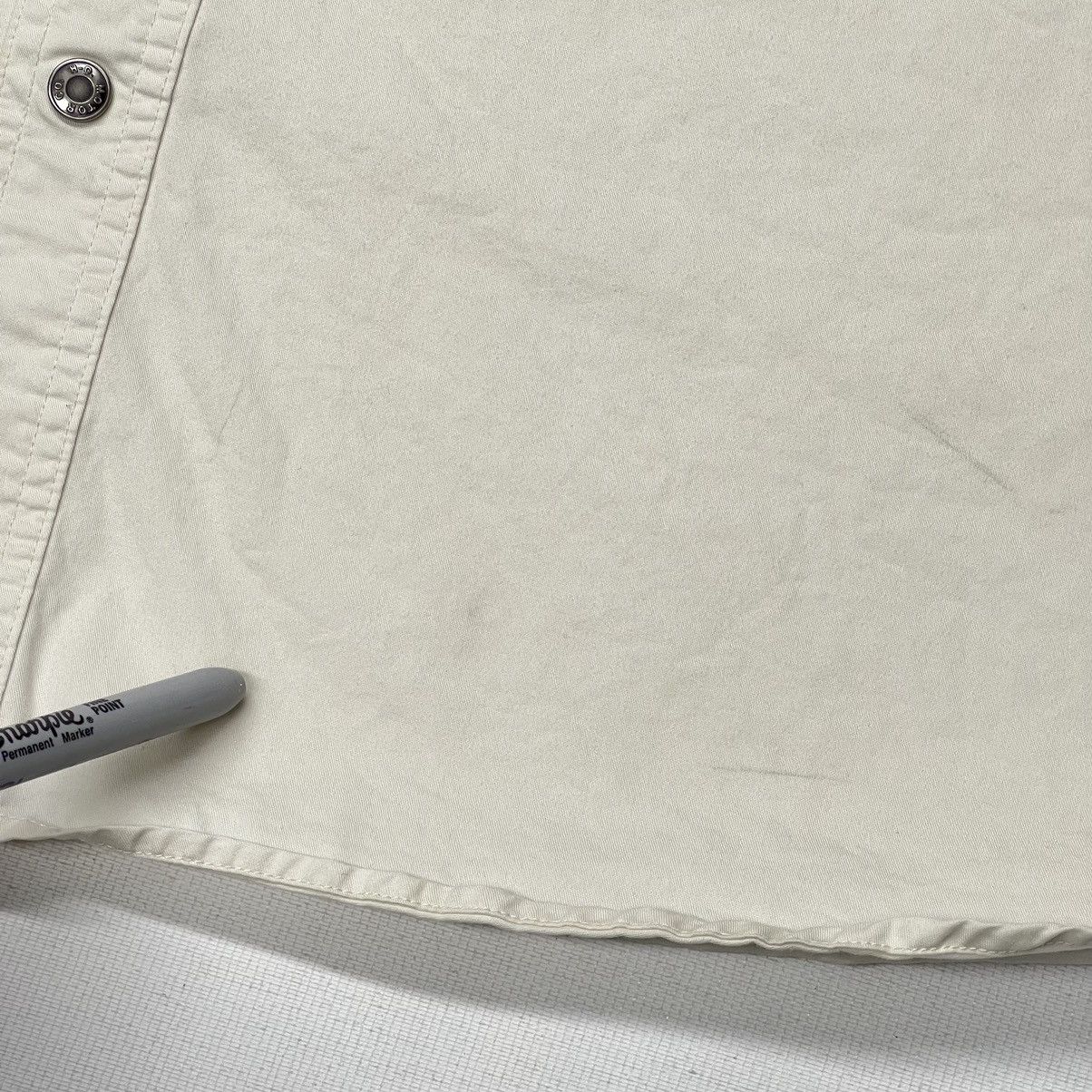 Harley Davidson × Vintage Harley Davidson Button Up Shirt White Cut Off Vest Stripe Size US XXL / EU 58 / 5 - 6 Thumbnail