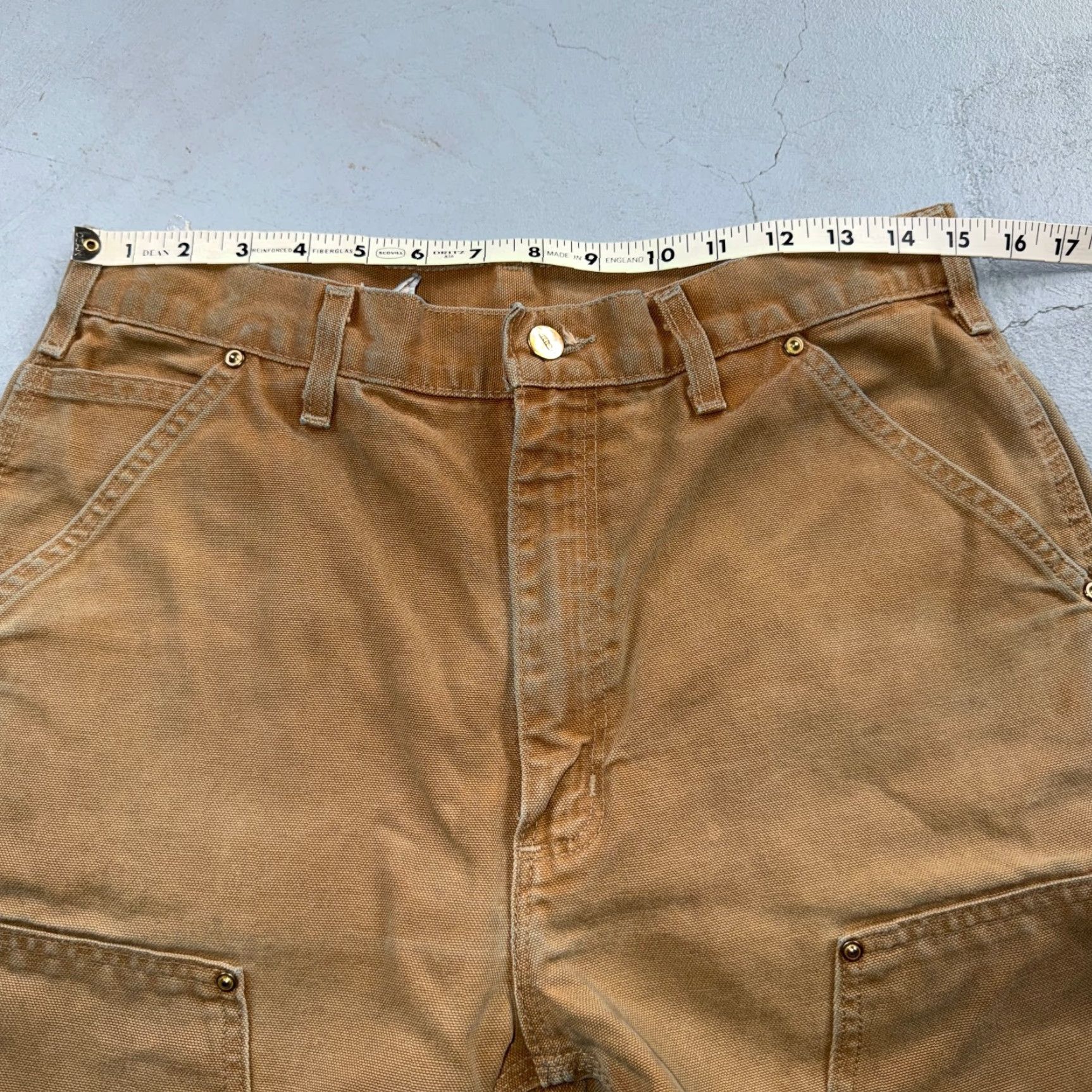 Carhartt VINTAGE Carhartt Pants Carpenter 5-Pocket Brown 32x34 Regular Straight US Banner Theme USA Mens B01 BLK Size US 32 / EU 48 - 7 Thumbnail
