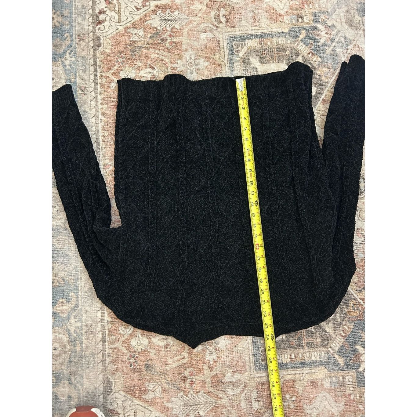 Macron Macaron Black Cable Knit Sweater, Sz Small Size S / US 4 / IT 40 - 6 Thumbnail