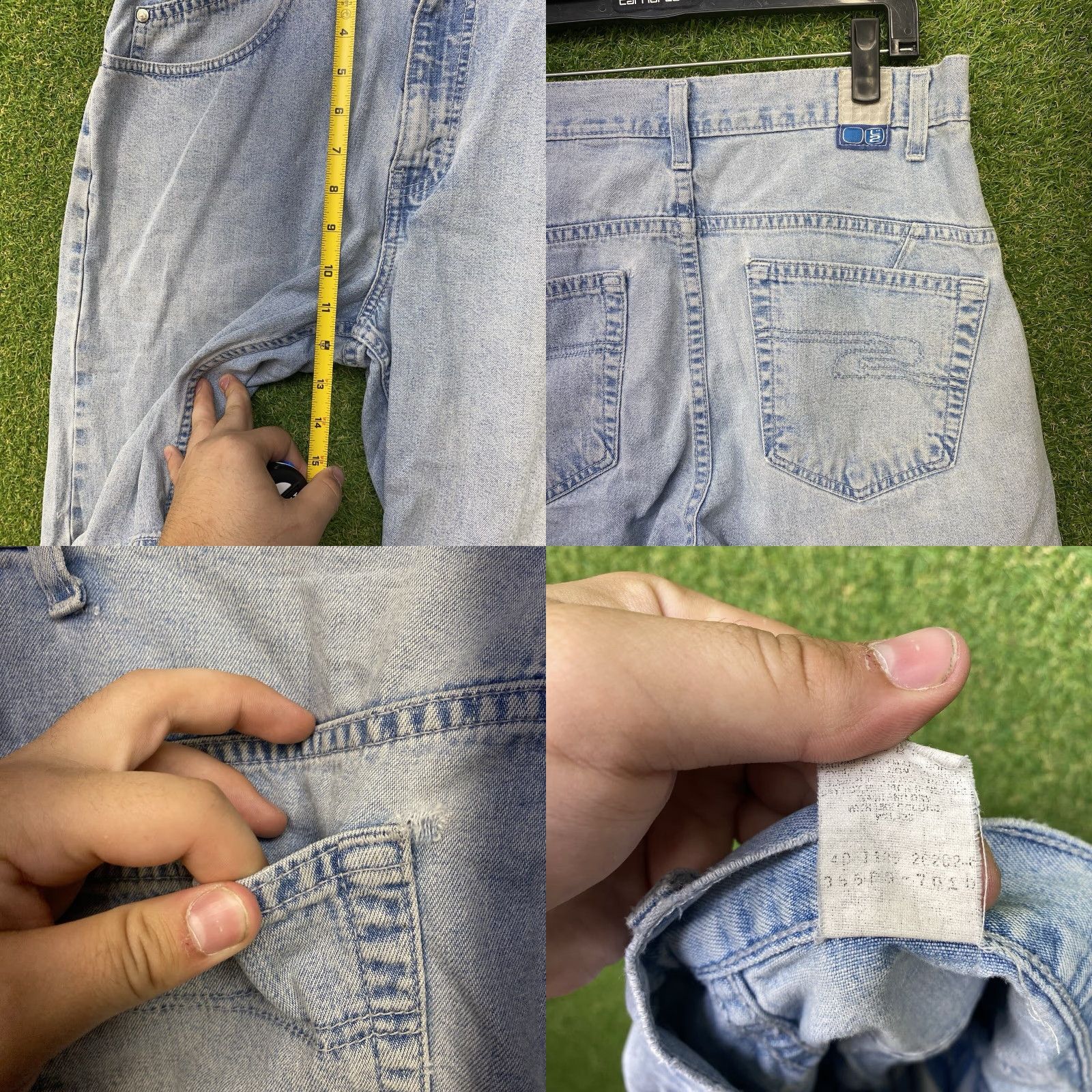 Levi's VINTAGE Levi's Jeans Shorts Mens 42 L2 Silver Tab Baggy Fit Skater JNCO Light Wash Denim 5-Pocket Design Relaxed 90s USA Mens Size US 42 / EU 58 - 8 Thumbnail