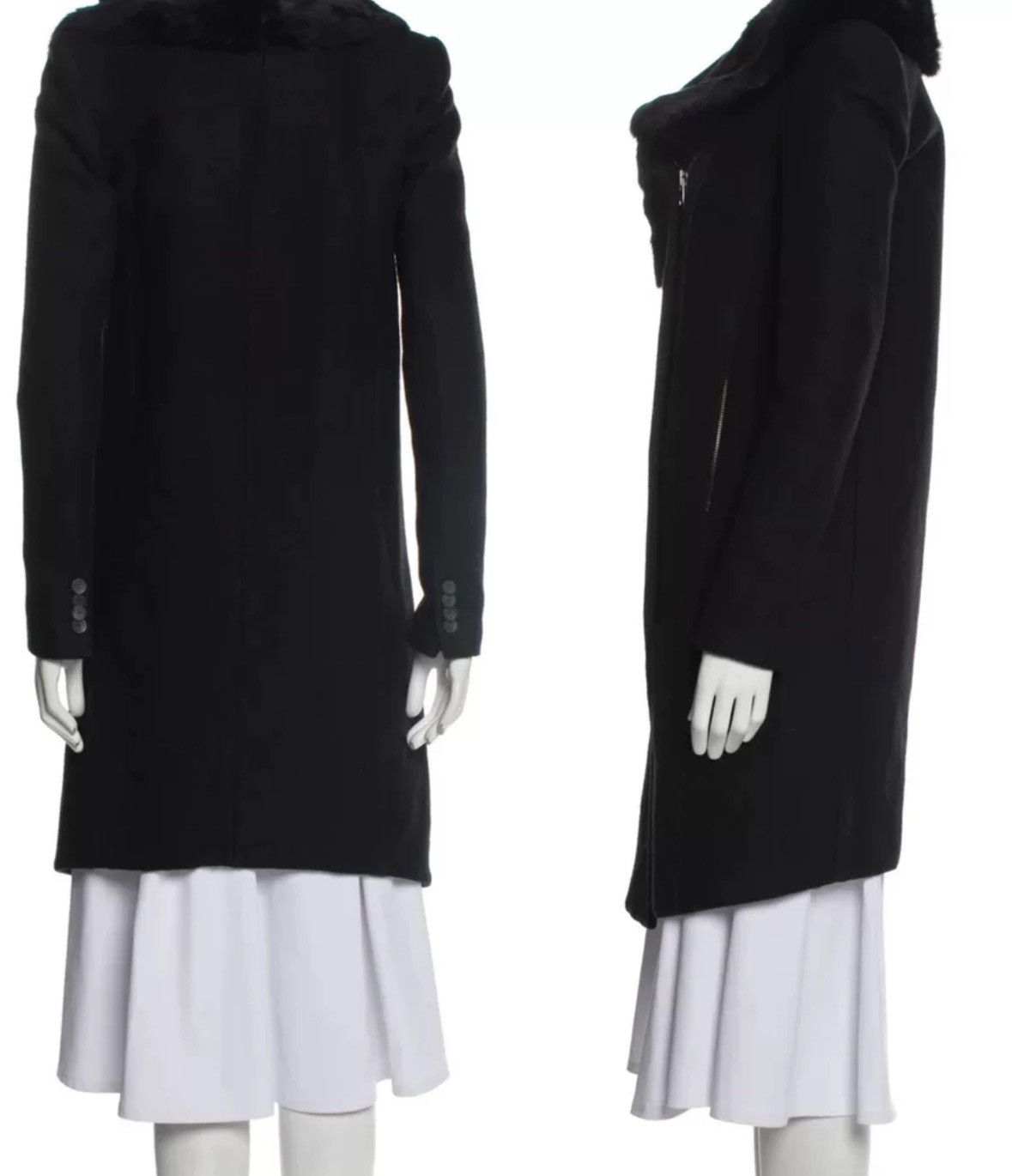 Helmut Lang Helmut Lang fur coat VINTAGE black slim fit fur wool coat Size US S / EU 44-46 / 1 - 9 Thumbnail