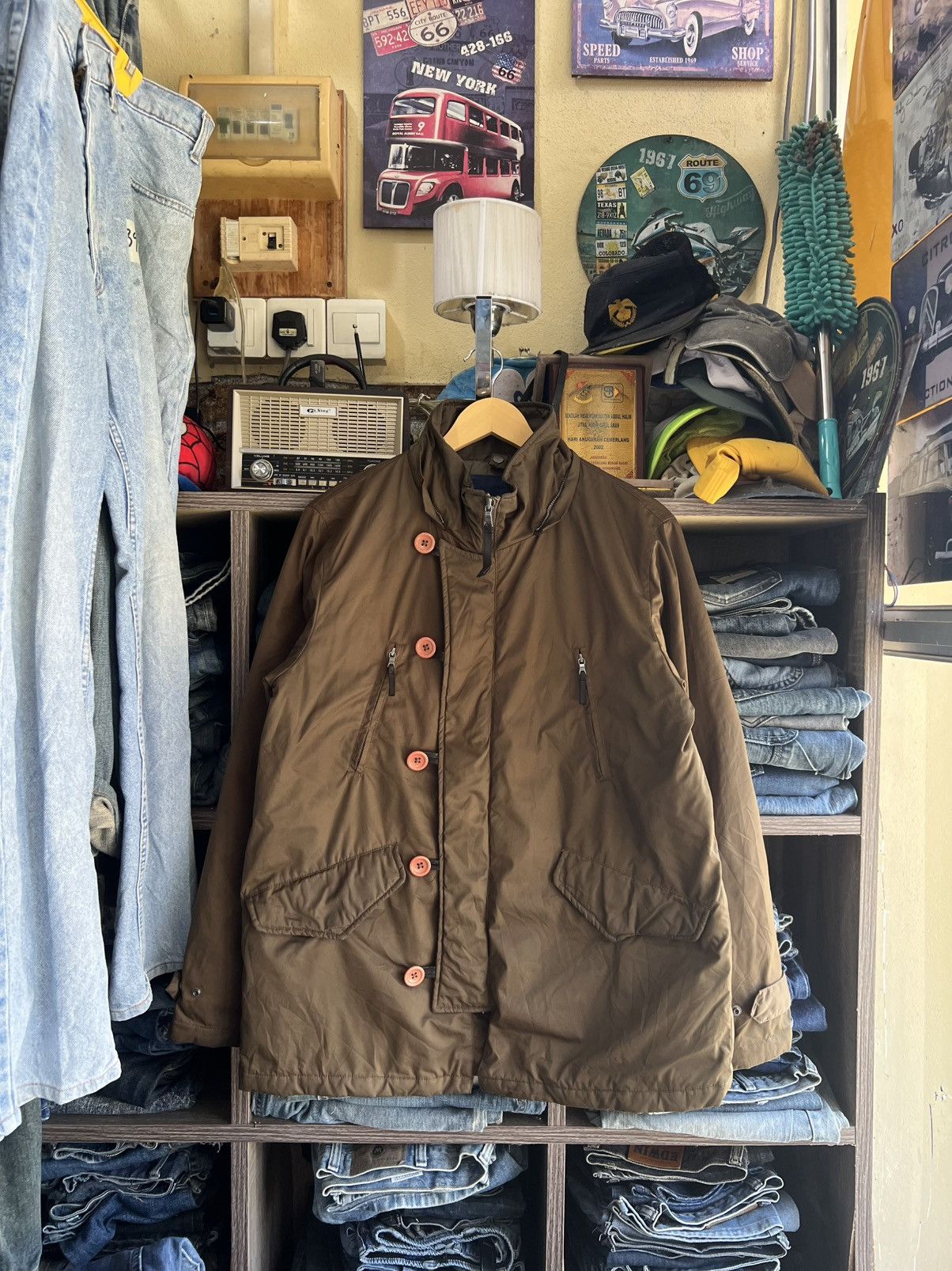 SHIPS 🔥Ships Double Zip Quilted Jacket Size US M / EU 48-50 / 2 - 1 Thumbnail