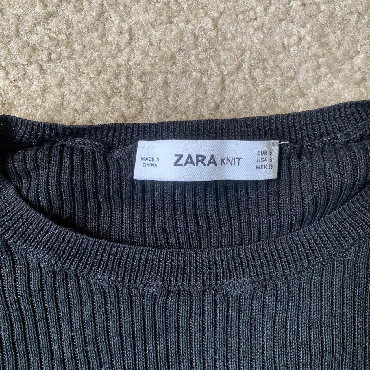 Zara Zara Knit Black Top Perfect Size S / US 4 / IT 40 - 2 Thumbnail