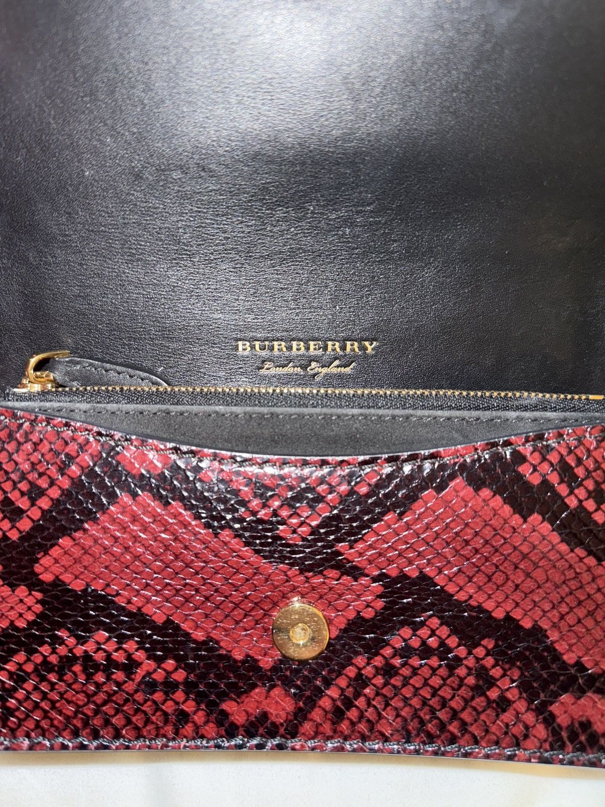 Burberry Mini Buckle Crossbody Bag Python-Embossed Leather Size ONE SIZE - 7 Thumbnail