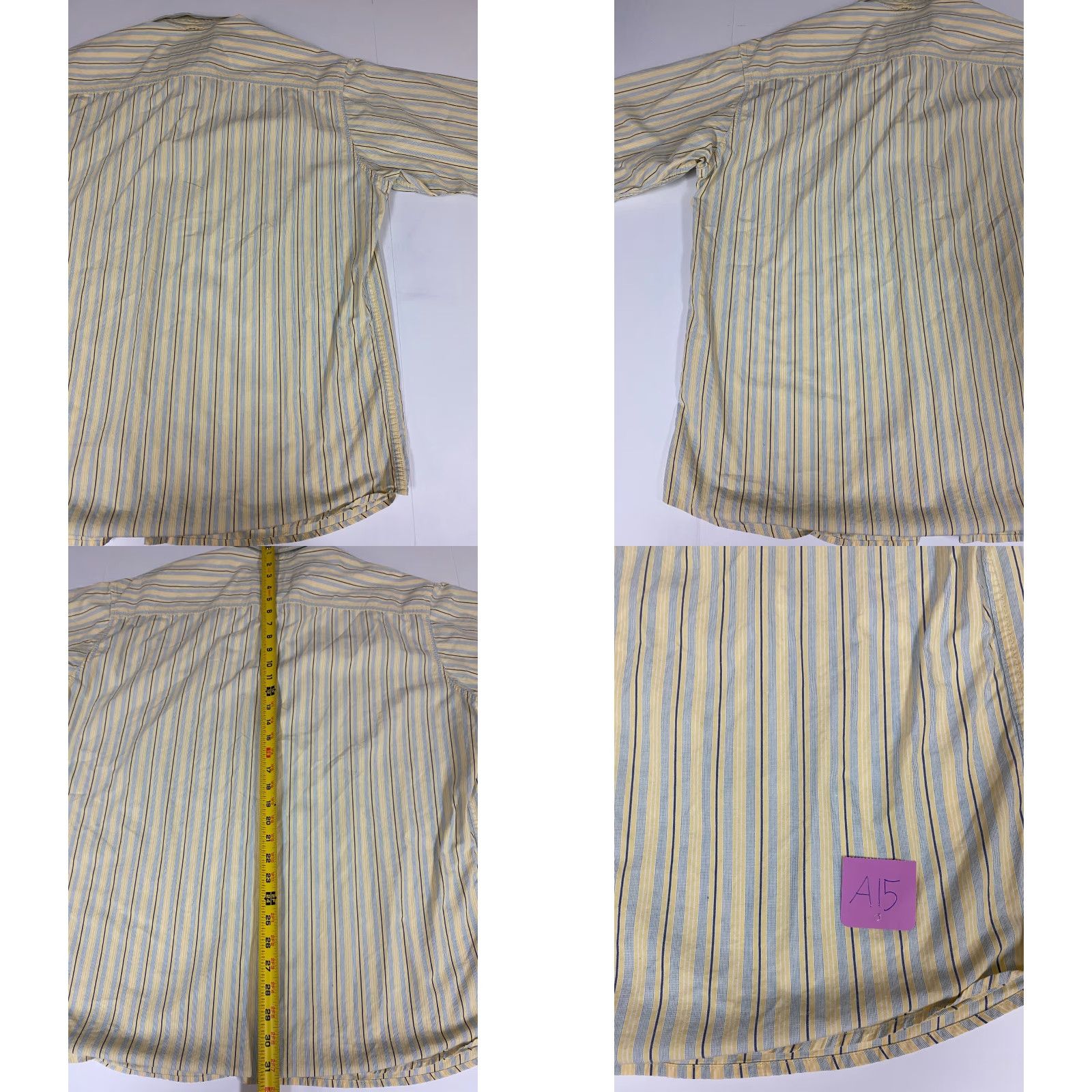 Timberland Timberland Mens Shirt Large Yellow Striped Weathergear Button Down Size US L / EU 52-54 / 3 - 8 Thumbnail