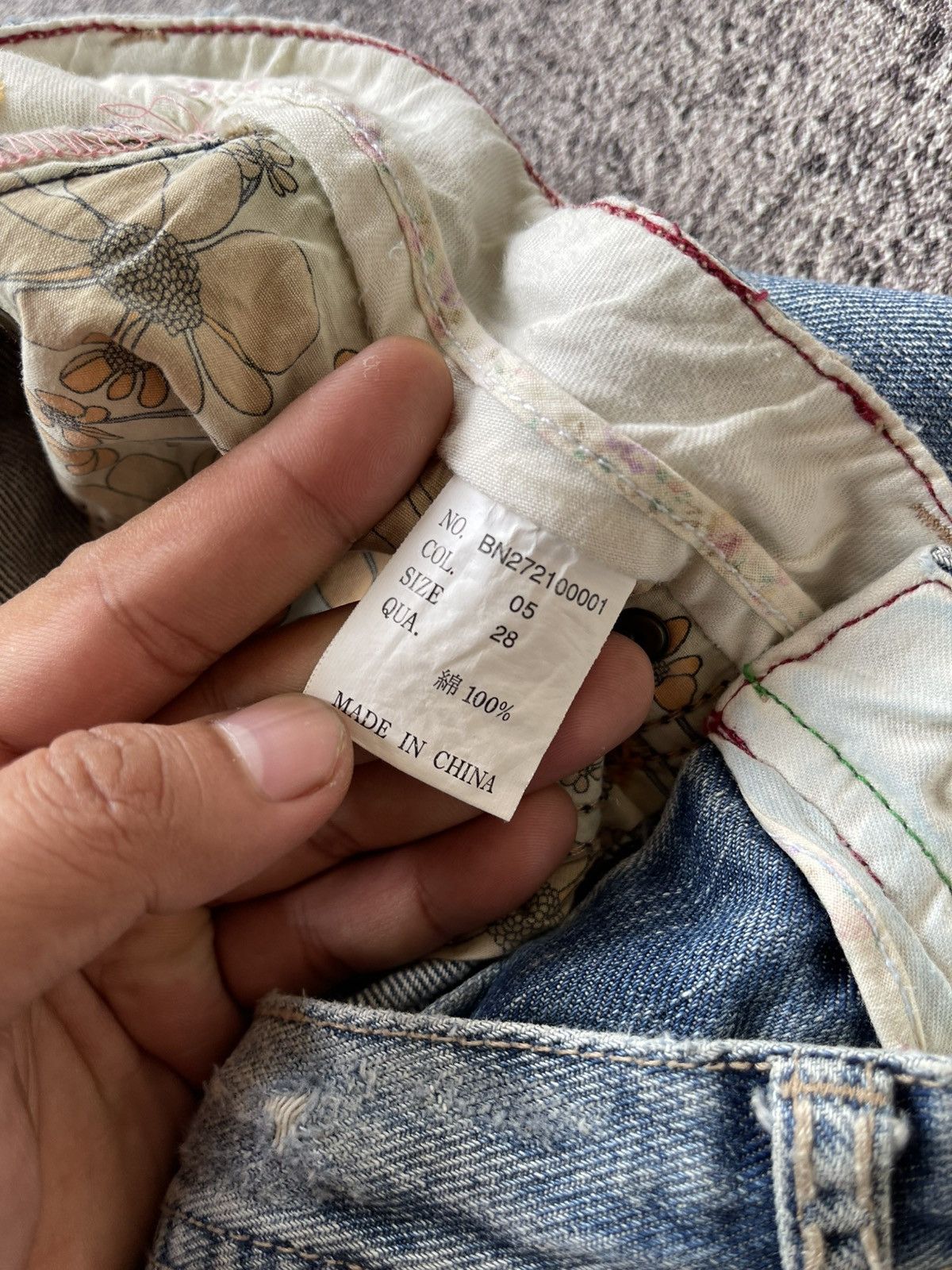 Japanese Brand Vintage Jepanese Brand Blue Faded Wash Style Flare Jeans Size 29" - 9 Thumbnail
